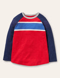 Raglan T-Shirt-Rocket Red/Starboard Blue