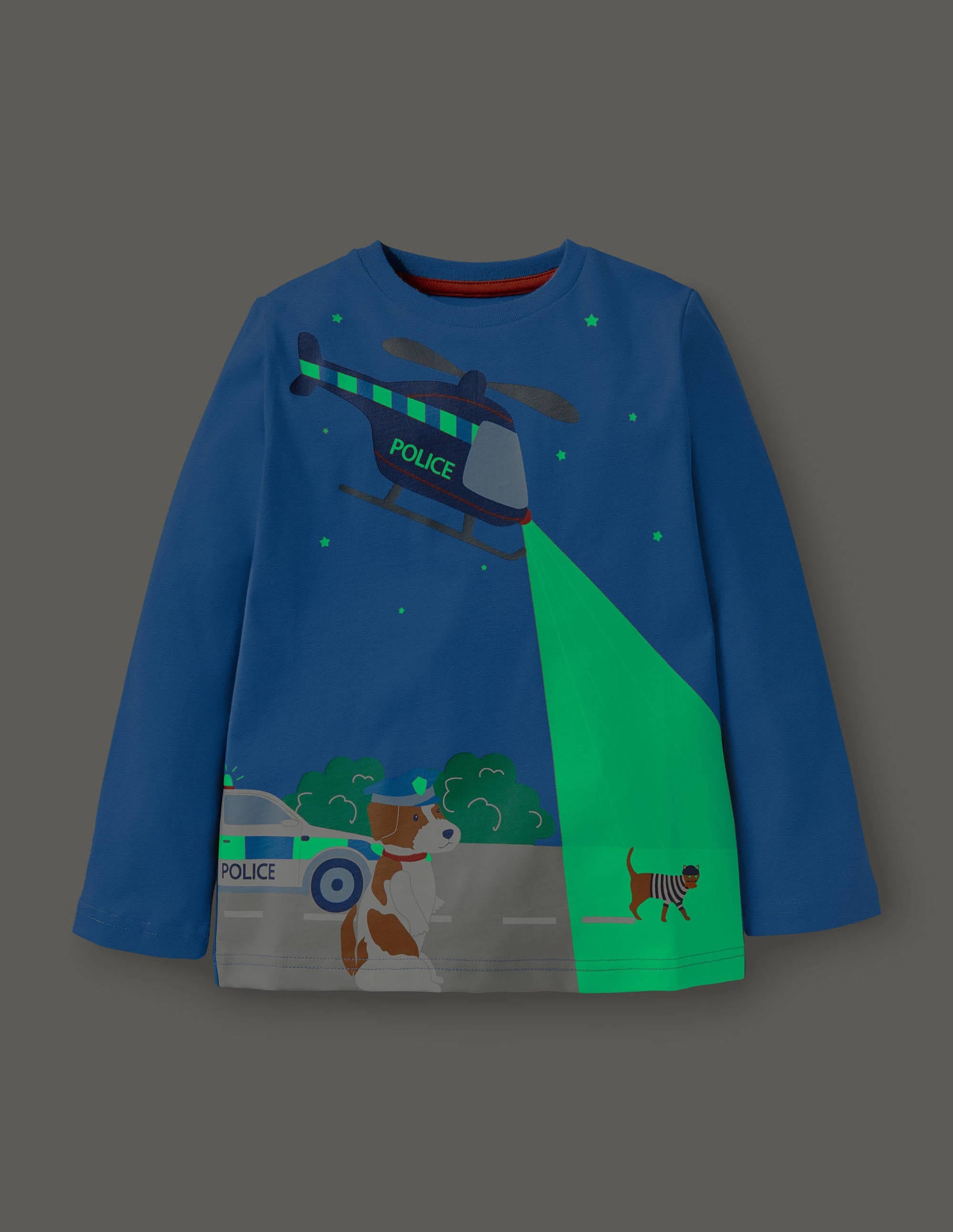 T-shirt à motif aventure phosphorescent-Sprout policier bleu élisabéthain - Image 4