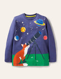 Glow Adventure Scene T-shirt-Starboard Blue Fox Telescope