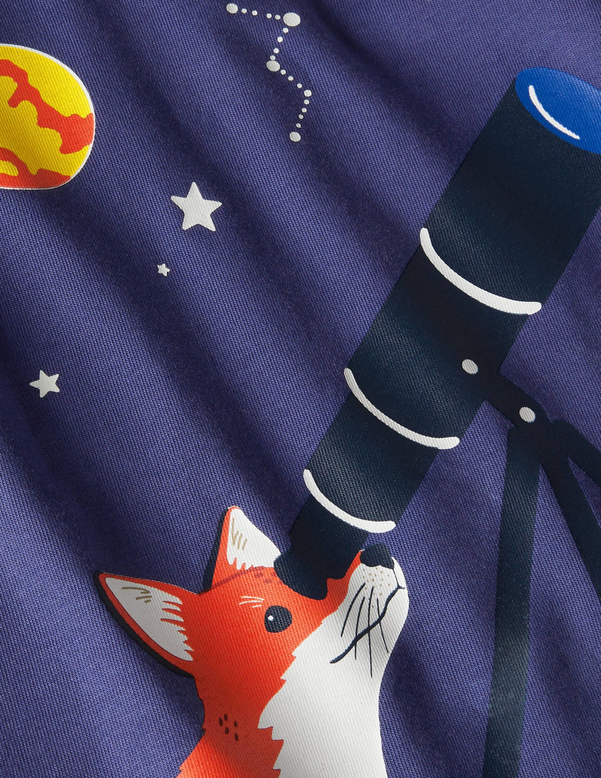 Glow Adventure Scene T-shirt-Starboard Blue Fox Telescope-3