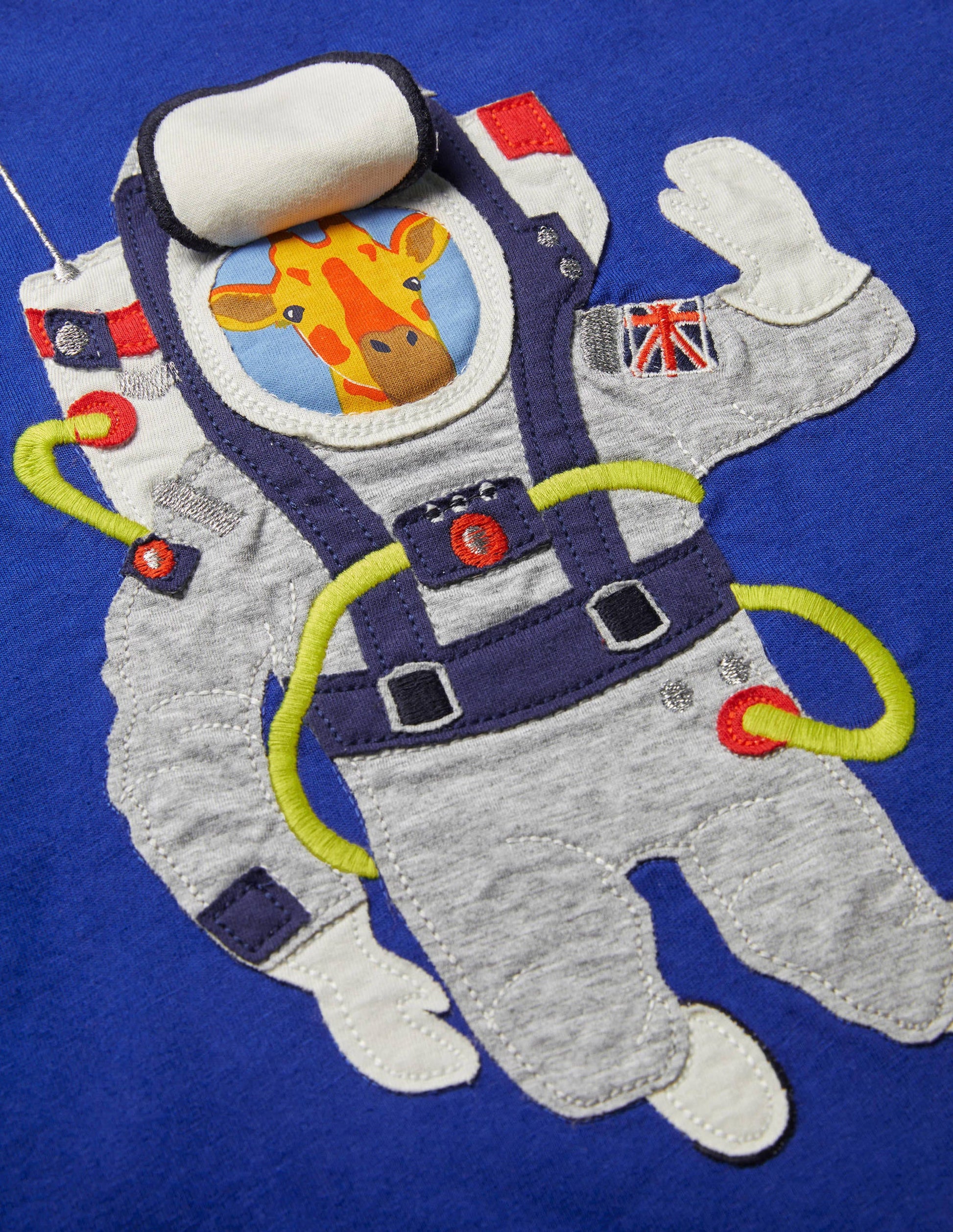 Oberteil mit Weltall-Aufklappmotiv-Blitzblau, Astronaut-3