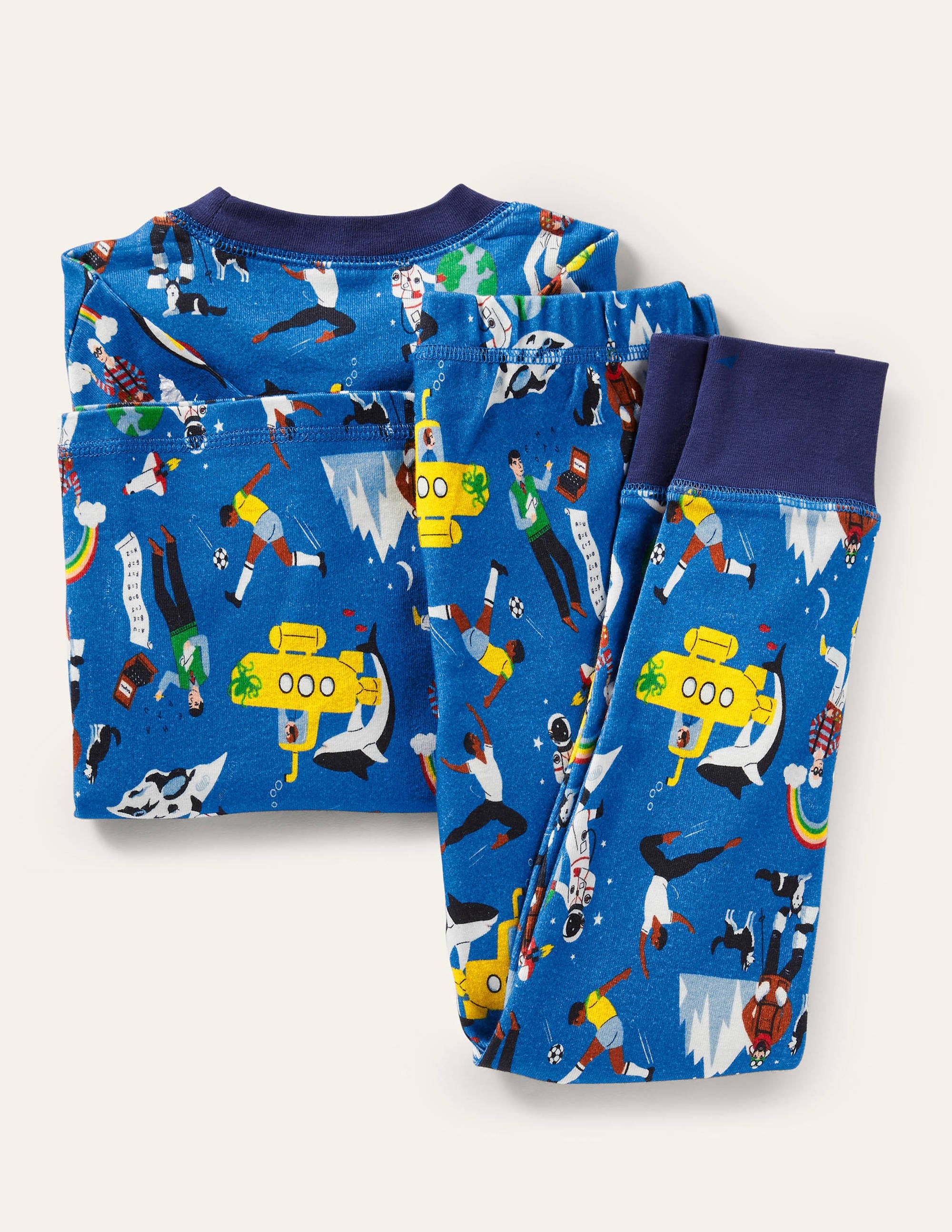Pyjama long douillet-Leaders bleu marocain - Image 2