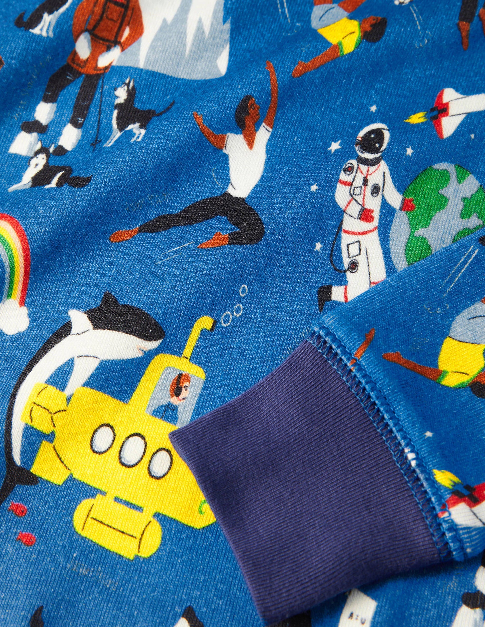 Pyjama long douillet-Leaders bleu marocain-3