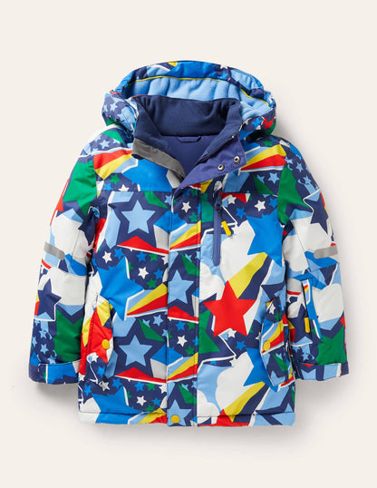 Wasserdichte Allwetterjacke-Bunt, Regenbogensterne