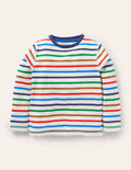 Supersoft Long-sleeved T-shirt-Ivory/Rainbow