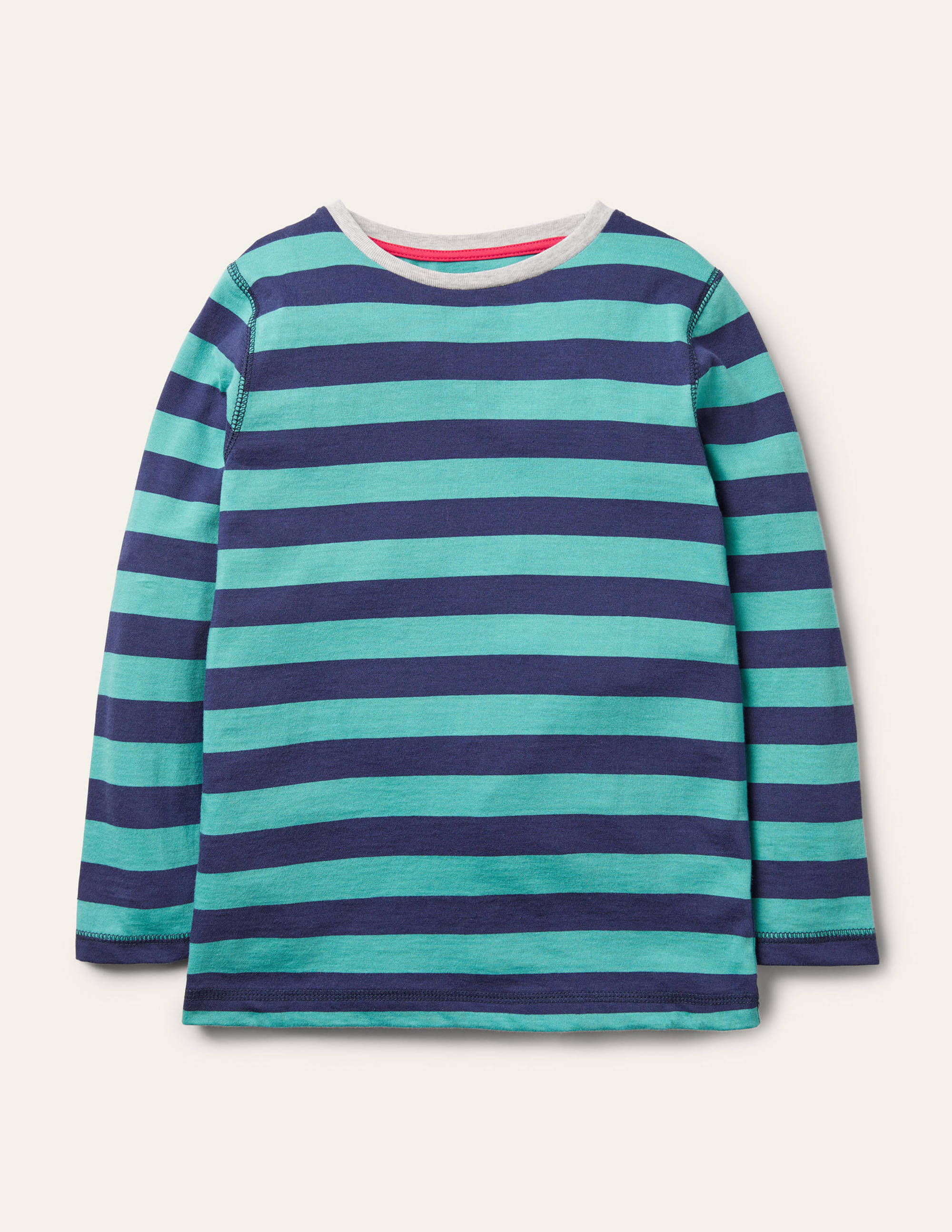 Superweiches Oberteil mit langen Ärmeln-Bachblau/Navy - Image 1