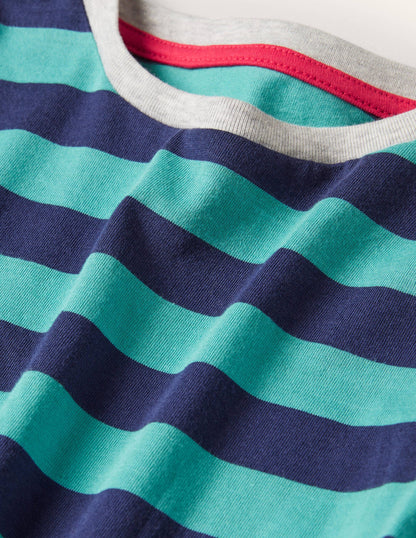 Superweiches Oberteil mit langen Ärmeln-Bachblau/Navy-3