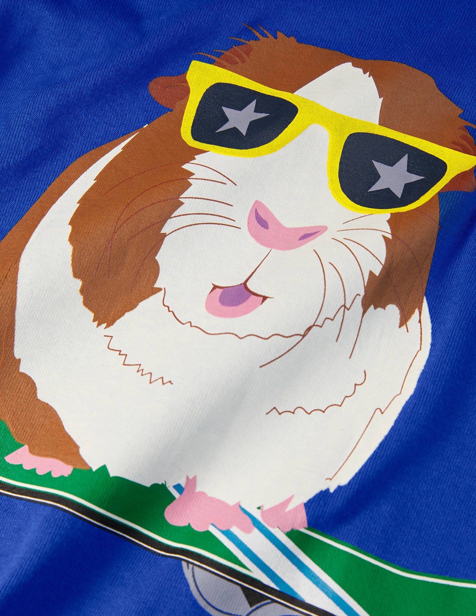 Kurzer Schlafanzug mit anliegender Passform-Blitzblau, Meerschweinchen-3