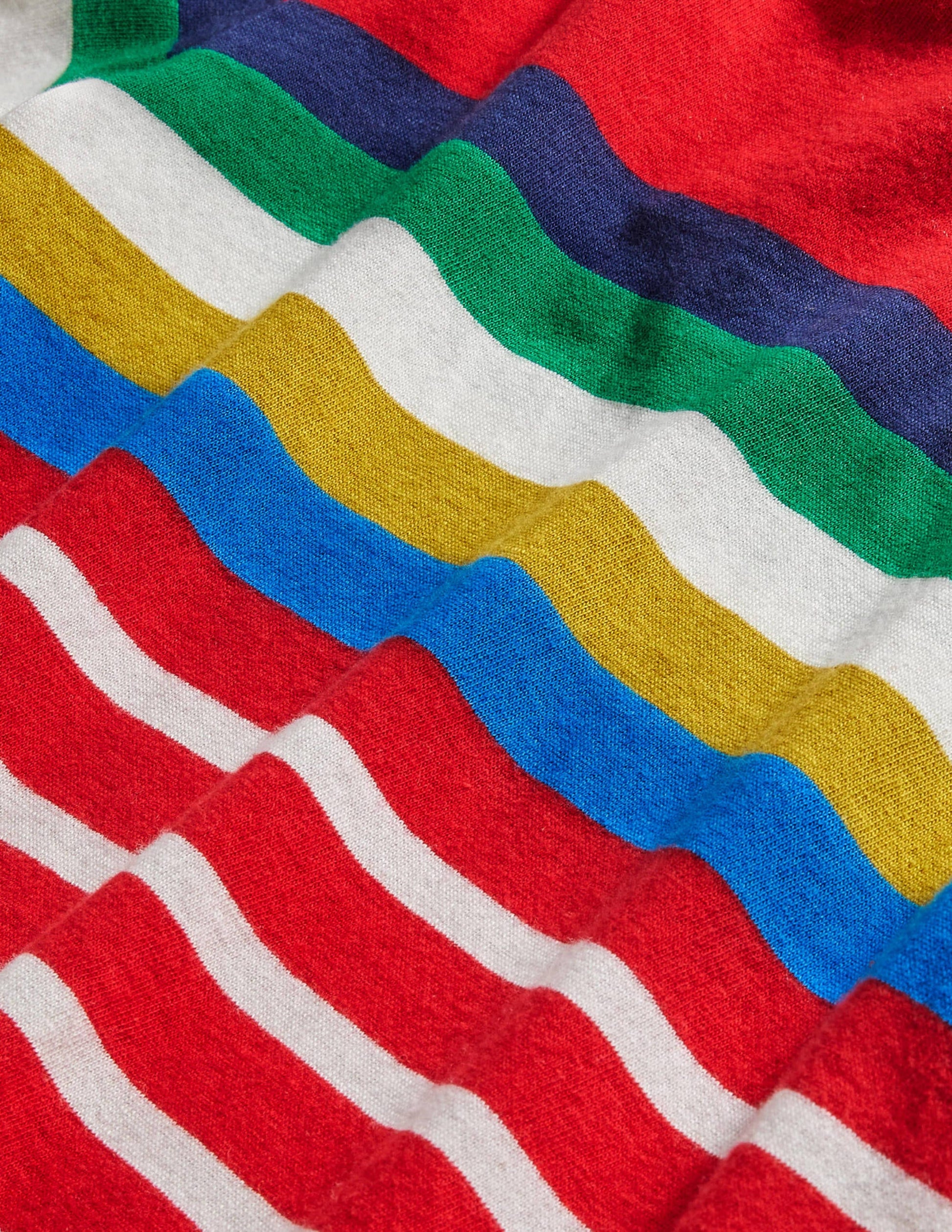 Fröhliches Bretonshirt-Rockabilly-Rot/Naturweiß, Regenbogen-3