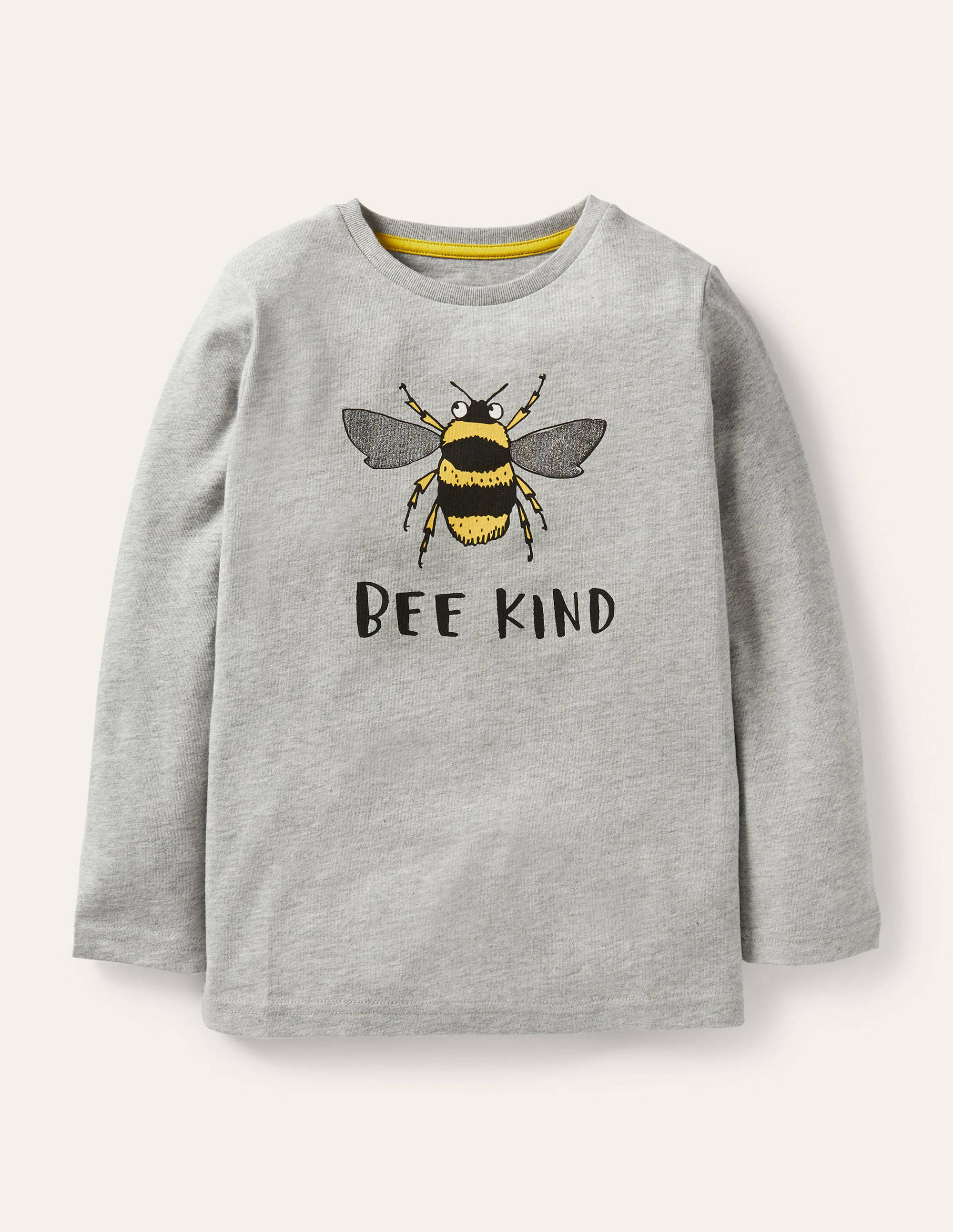 T-shirt graphique à motif animal-Motif Bee Kind gris chiné - Image 1