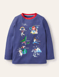 T-Shirt mit „I can“-Motiv-Segelblau, Tolle Jungs