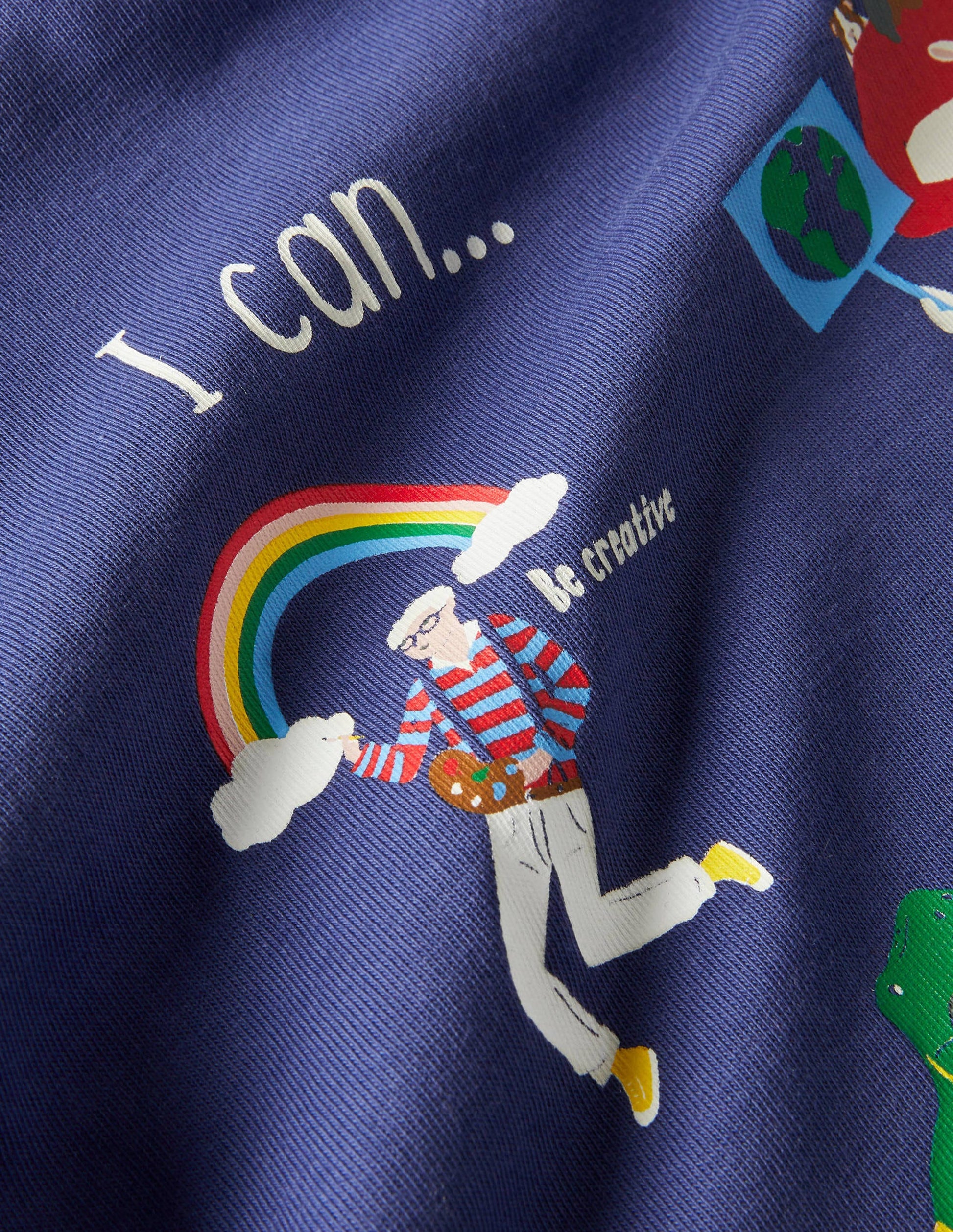 T-Shirt mit „I can“-Motiv-Segelblau, Tolle Jungs-3