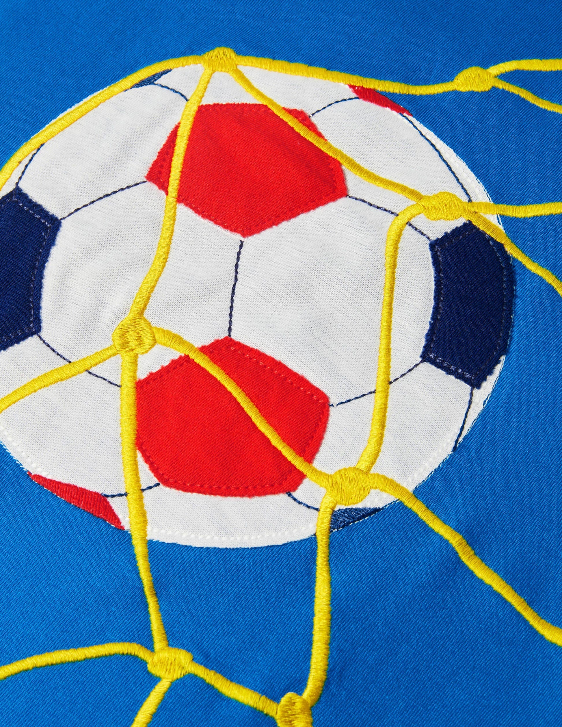 T-shirt à appliqué sport-Football bleu saphir-2