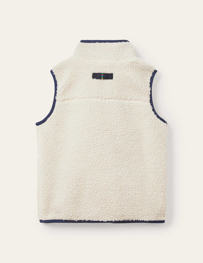 Weste mit Sherpafutter-Natur/Hellbraun