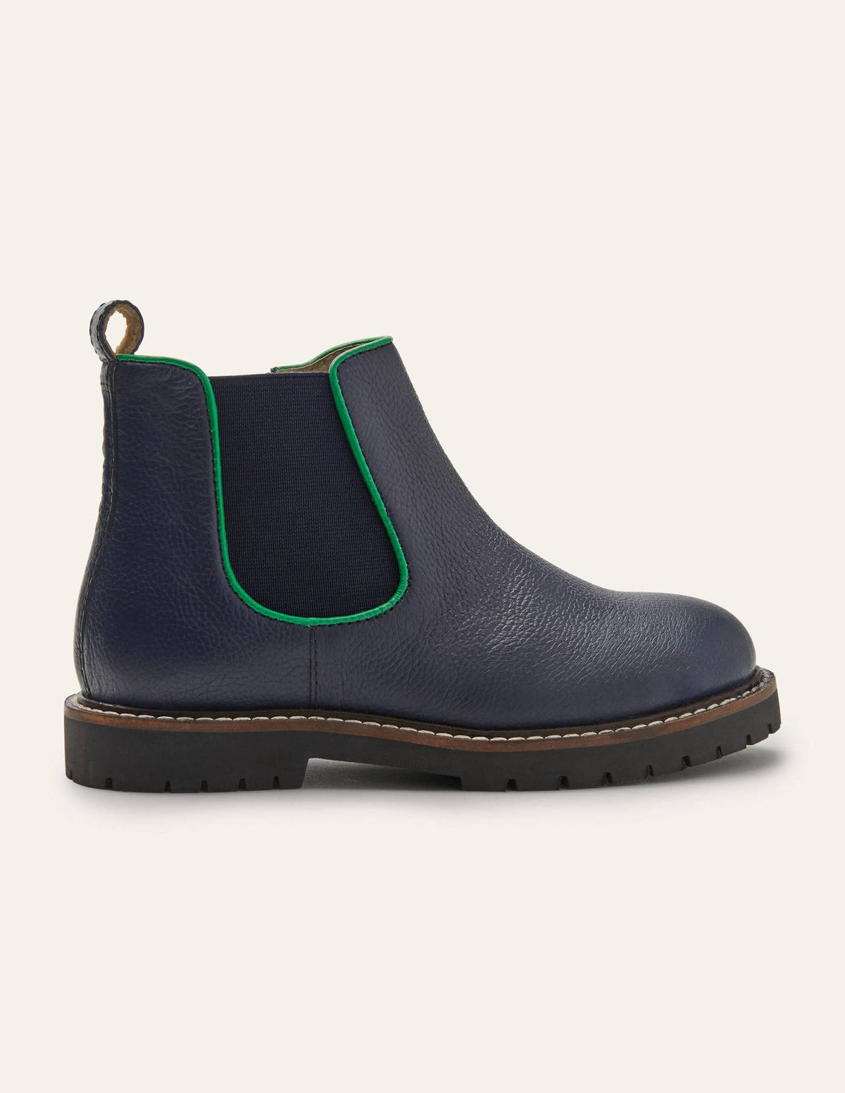 Chelsea-Boots aus Leder-Schuluniform-Navy-2