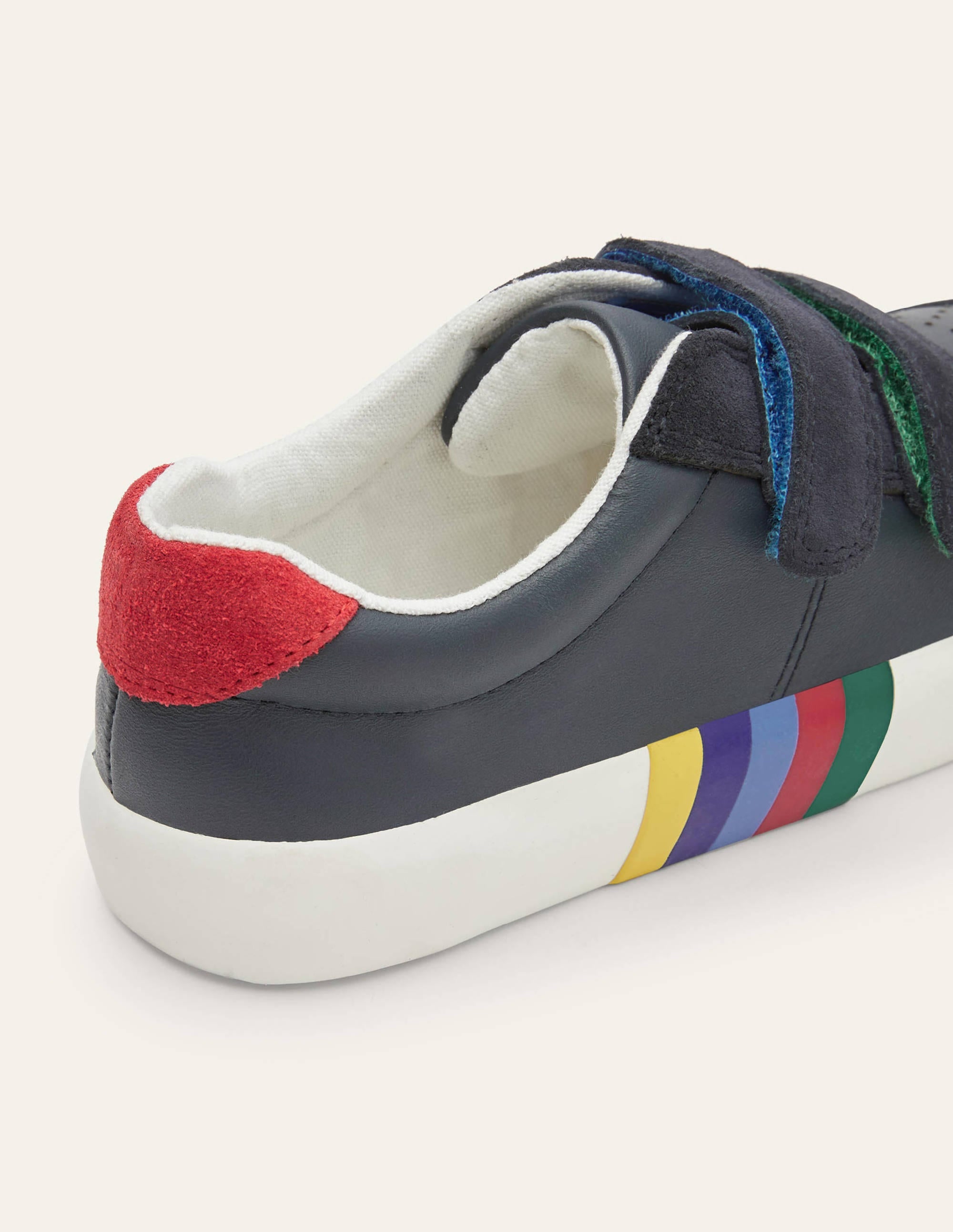 2 Strap Low Top Trainers-College Navy Rainbow - Image 3
