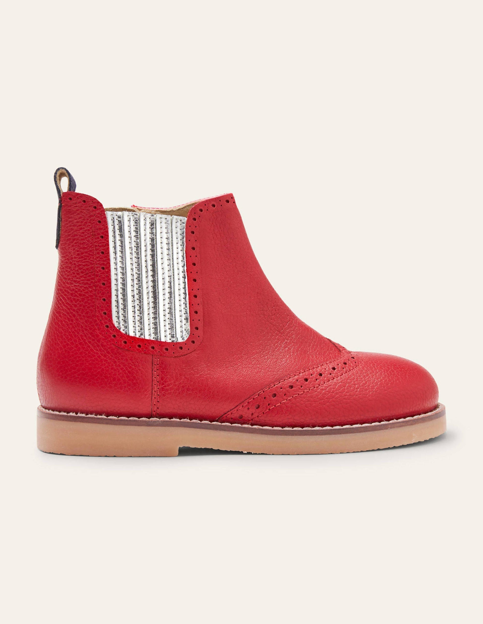 Chelsea-Boots aus Leder-Rockabilly-Rot-2