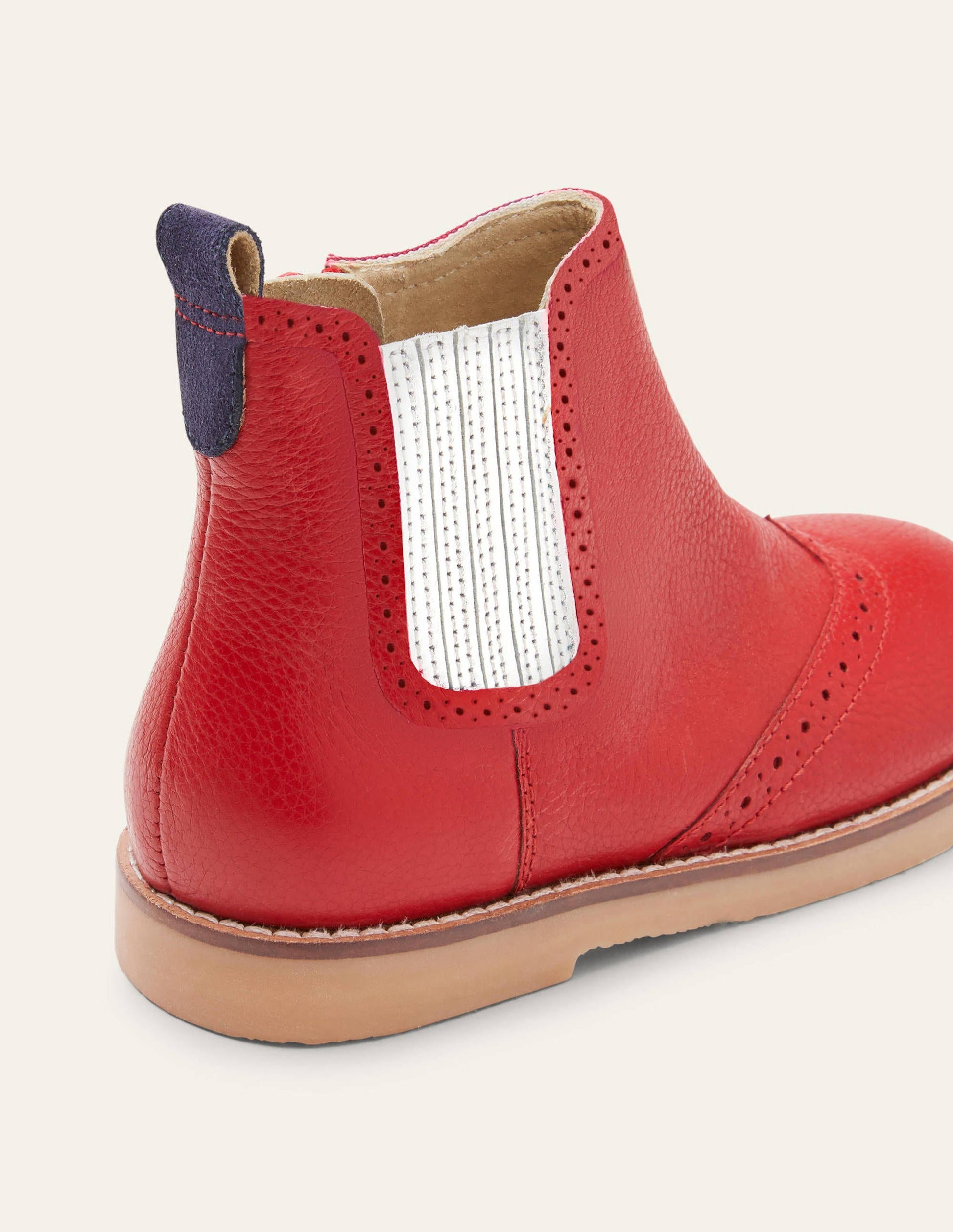 Chelsea-Boots aus Leder-Rockabilly-Rot-3