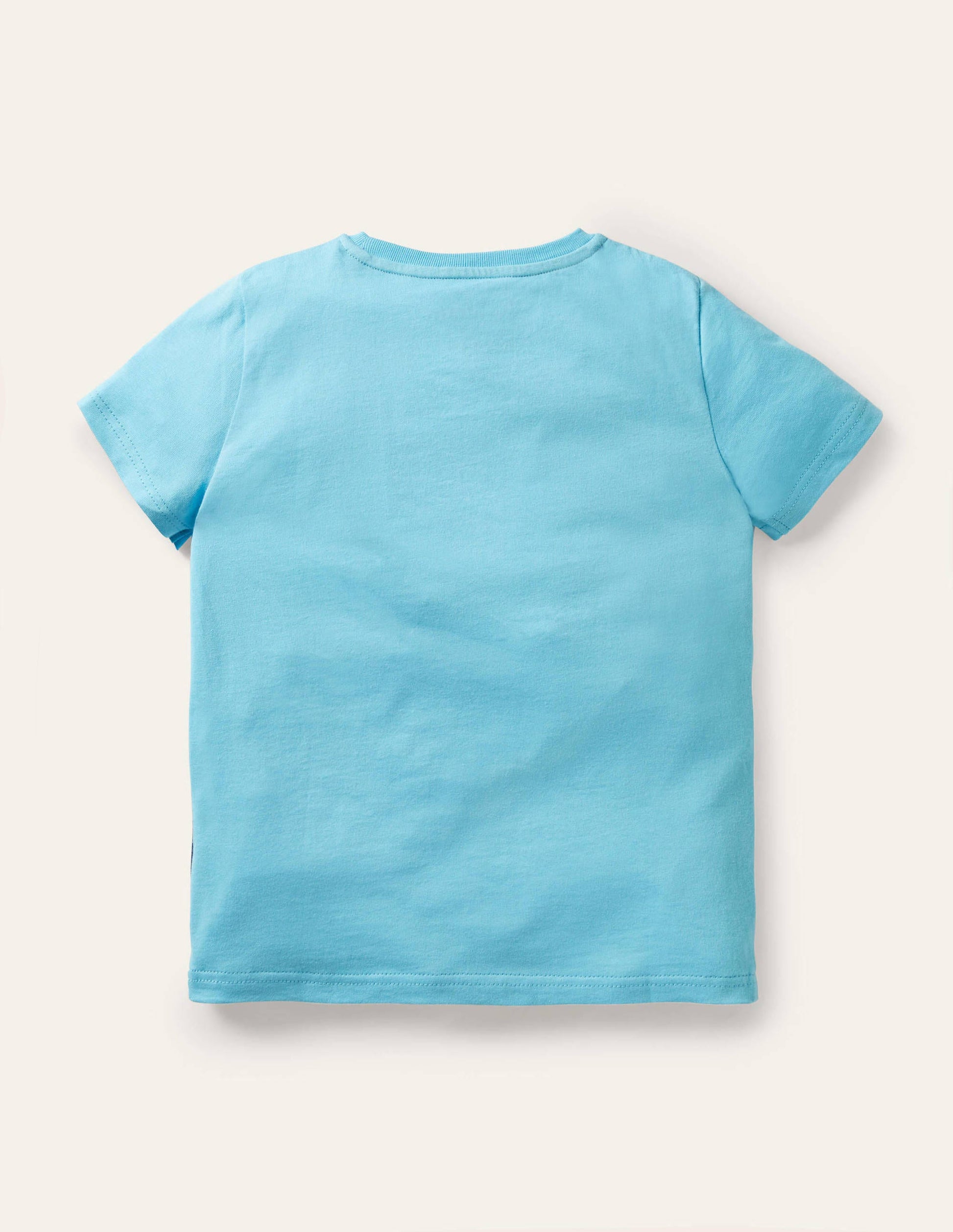 Strand-T-Shirt mit Aufklappmotiv-Meerblau, Piratenschiff-2