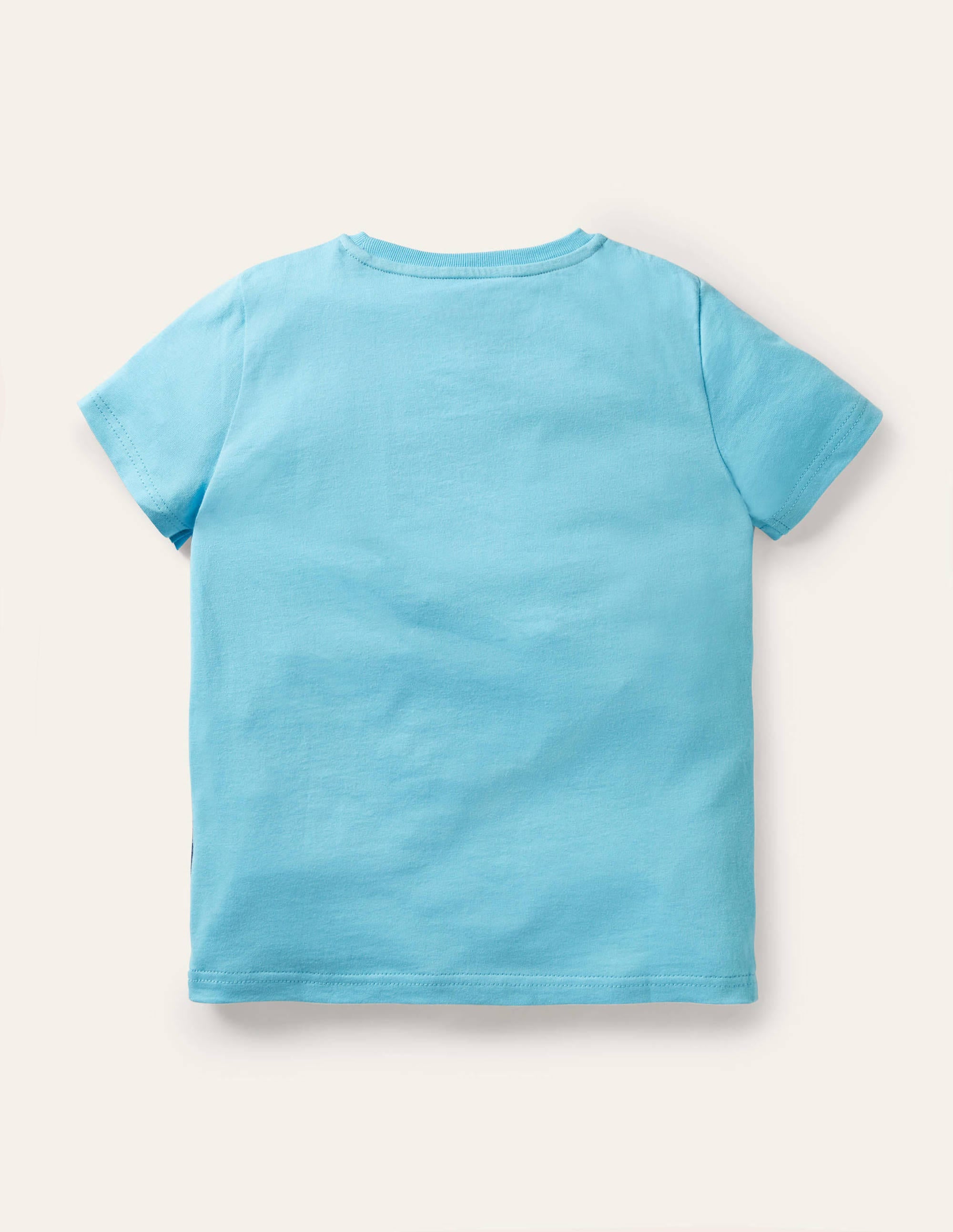 Lift-the-flap Beach T-shirt-Aqua Blue Pirate Ship - Image 2