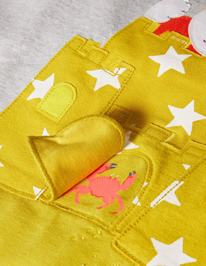 Strand-T-Shirt mit Aufklappmotiv-Grau Meliert, Sprout mit Sandburg