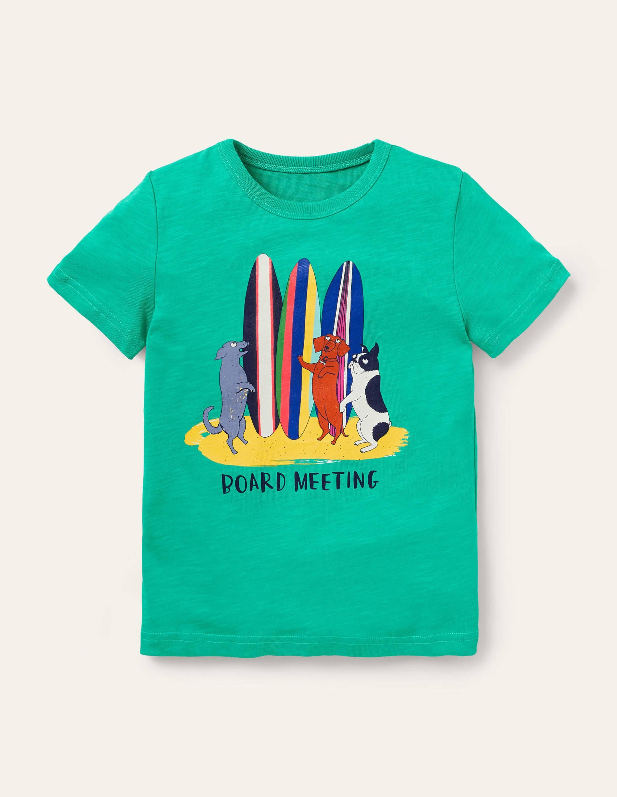 T-shirt à inscription-Motif Board Meeting vert tropical - Image 1