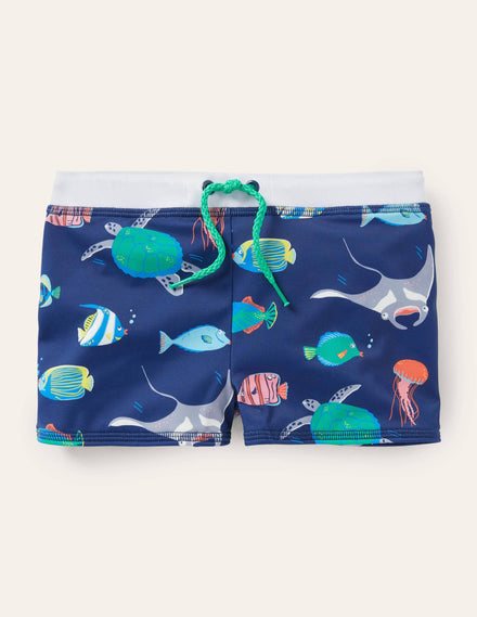 Swim Trunks-Starboard Blue Fish Friends