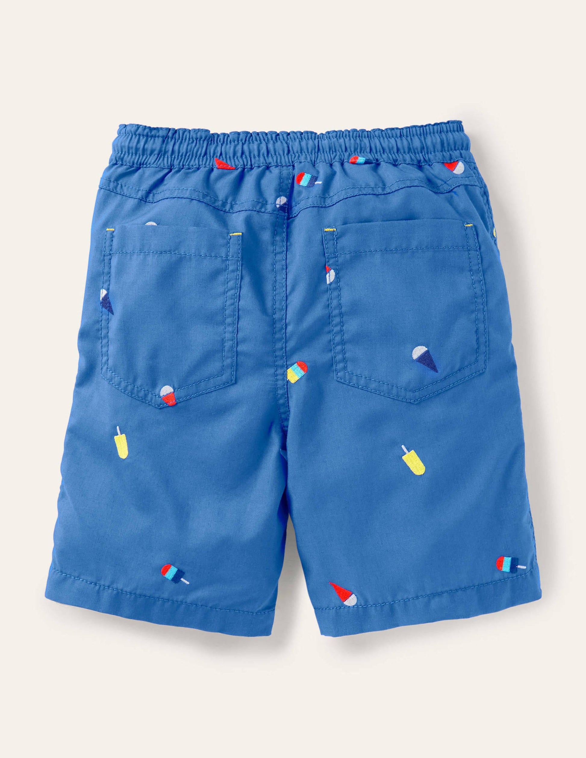 Shorts mit Tunnelzug zum Hineinschlüpfen-Elisabethanisches Blau, Eiscreme-2