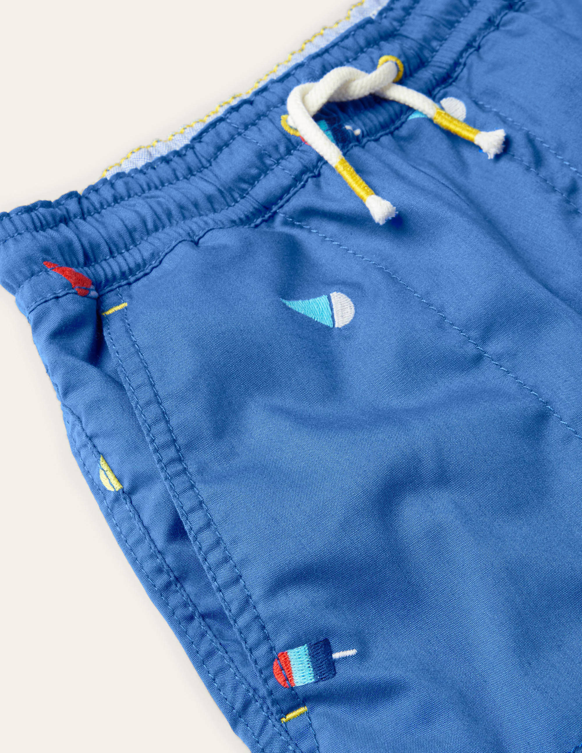 Shorts mit Tunnelzug zum Hineinschlüpfen-Elisabethanisches Blau, Eiscreme - Image 3