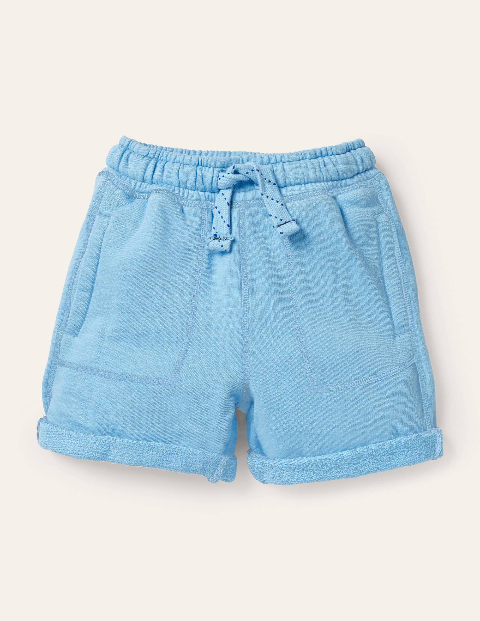 Stückgefärbte Sweatshorts-Surfbrett-Blau - Image 1
