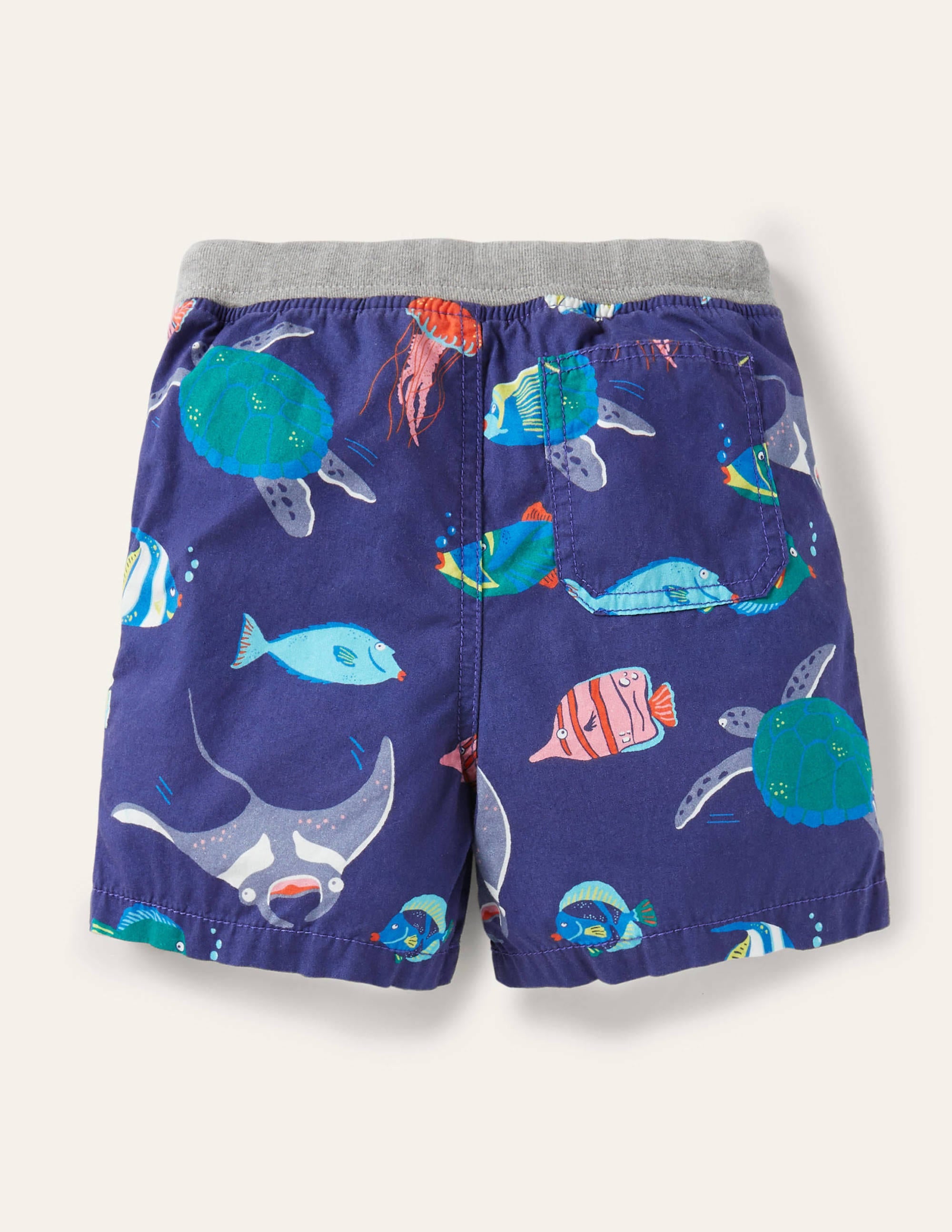 Urlaubsshorts-Schuluniform-Navy, Unterwasserwelt - Image 2