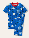 Snug Glow-in-the-dark Pyjamas-Bold Blue Glow Planets