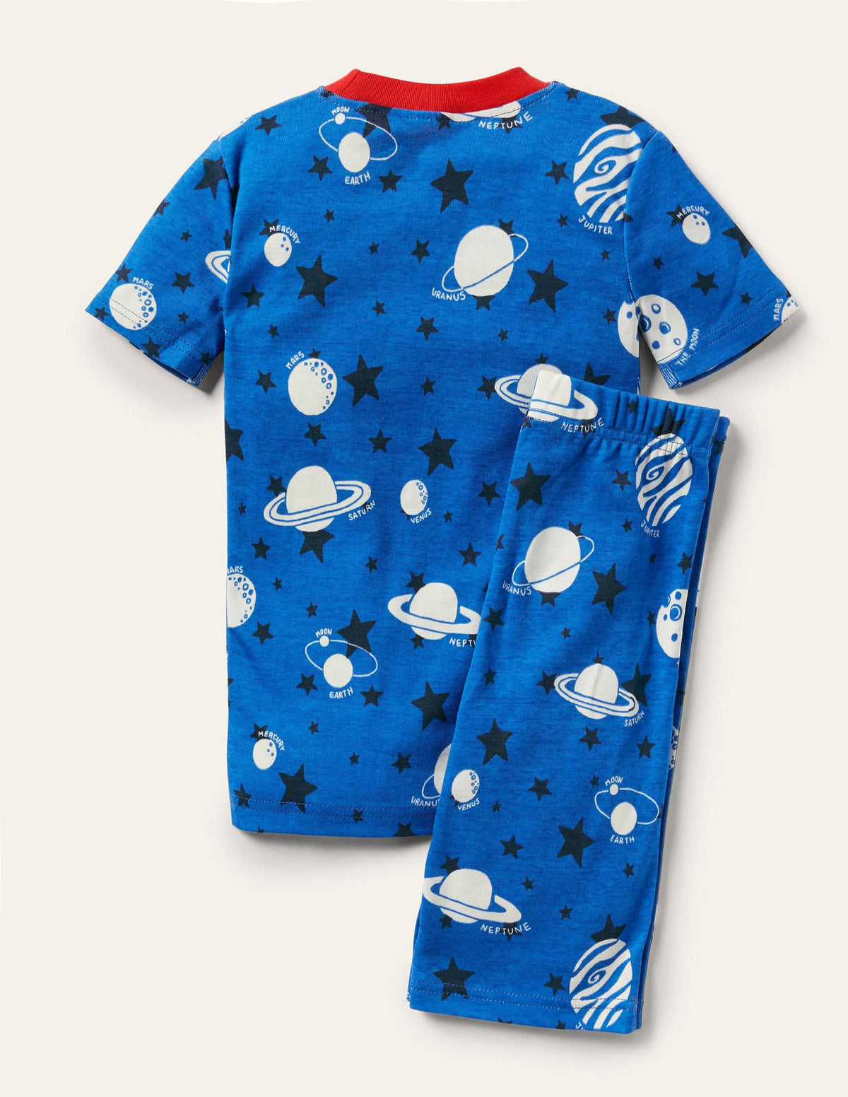 Snug Glow-in-the-dark Pyjamas-Bold Blue Glow Planets-2