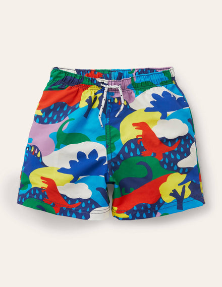 Badeshorts-Regenbogenfarben, Dinosaurier