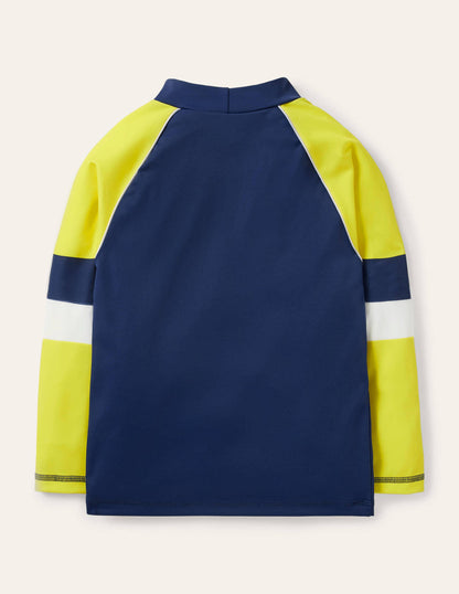 Badeshirt-Schuluniform-Navy/Gelb-3