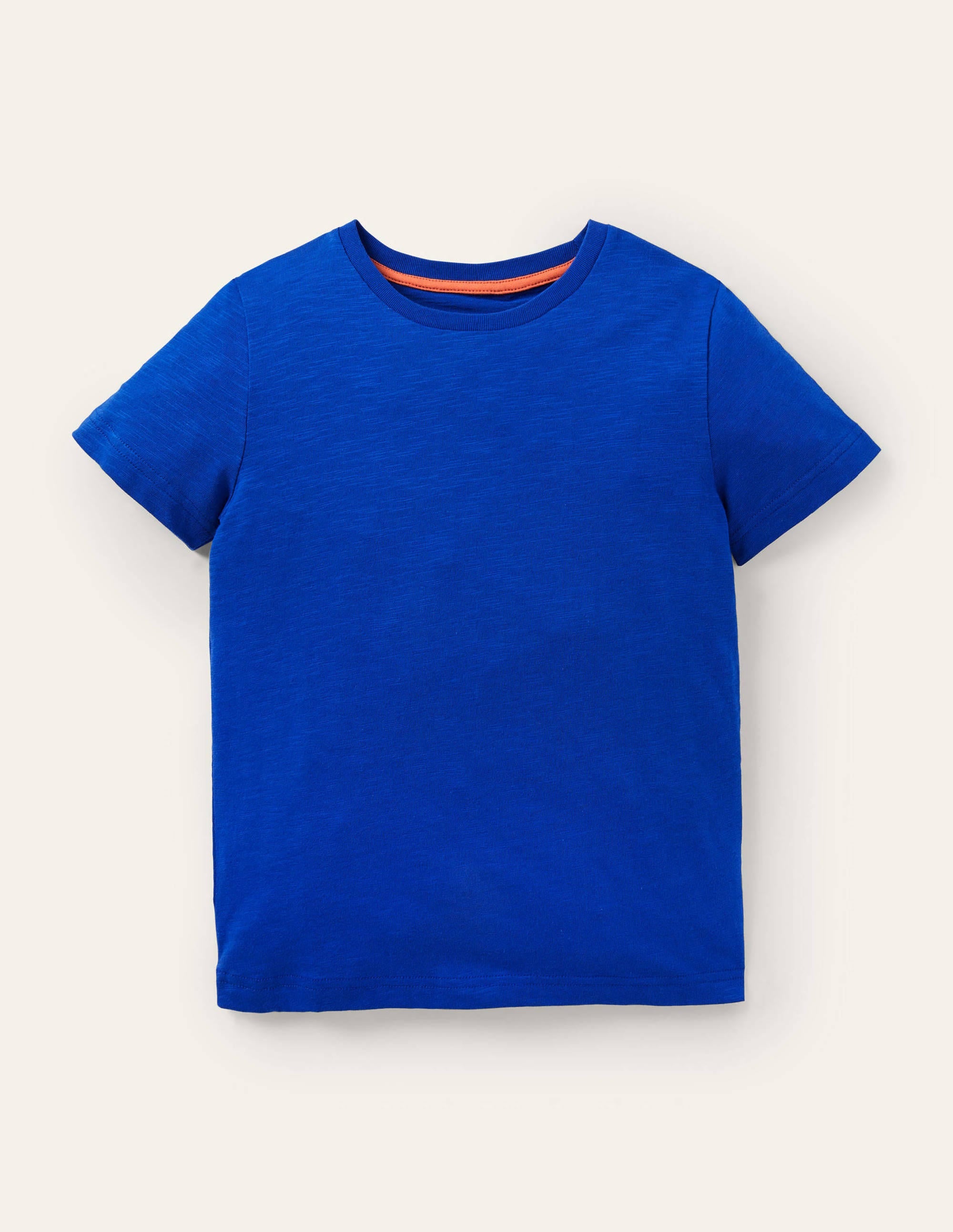 T-shirt délavé en tissu flammé-Bleu brillant - Image 1