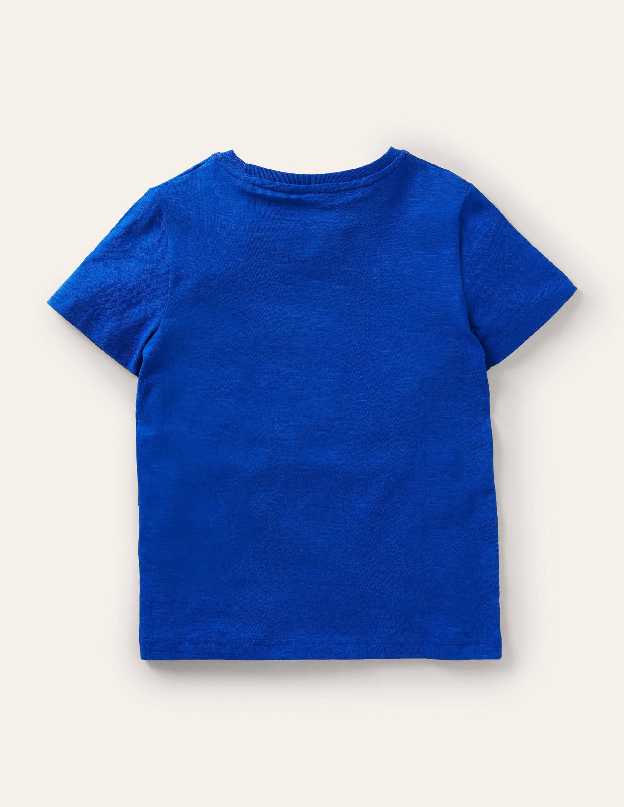 T-shirt délavé en tissu flammé-Bleu brillant - Image 2