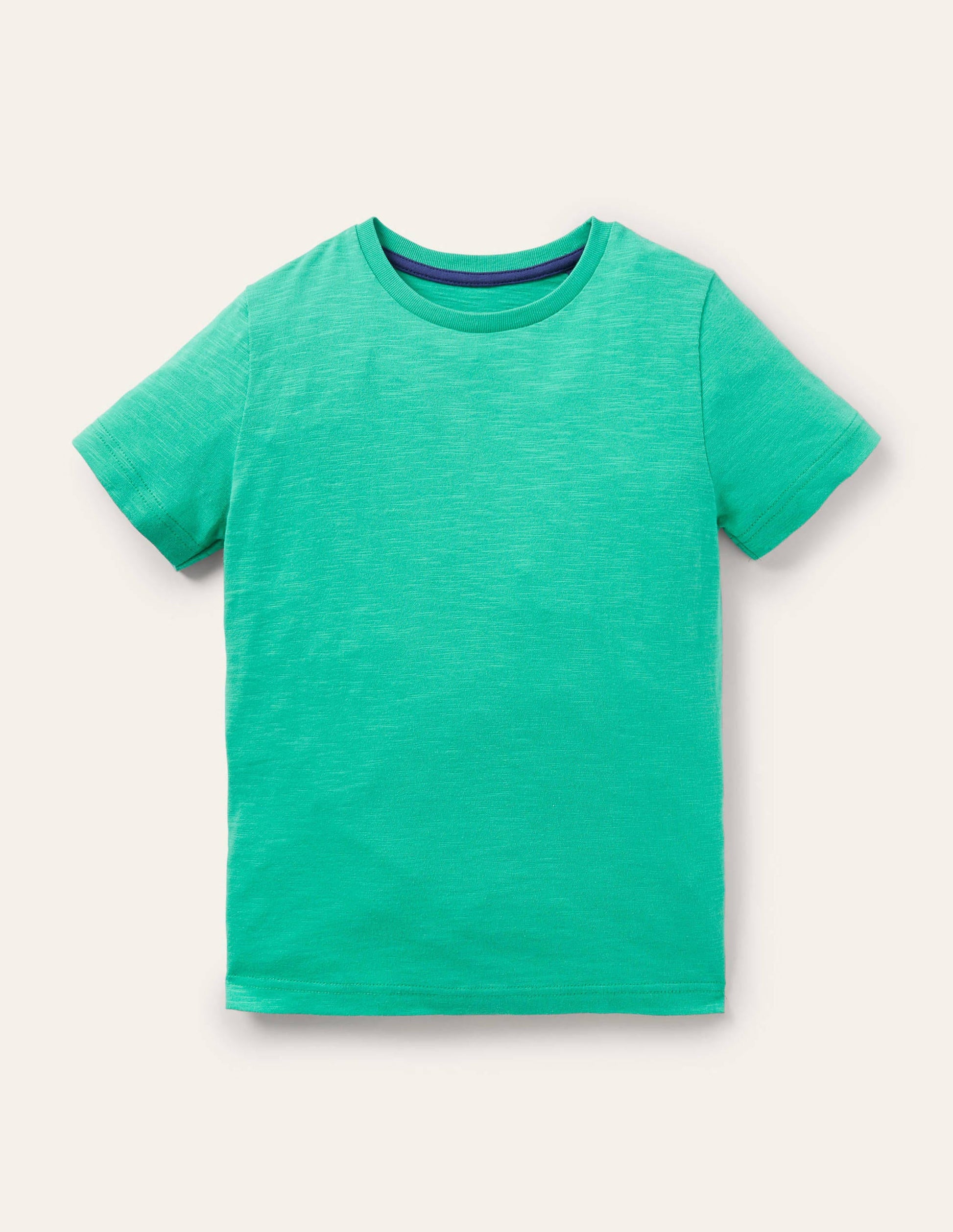 Vorgewaschenes T-Shirt aus Flammgarn-Tropisches Grün-1