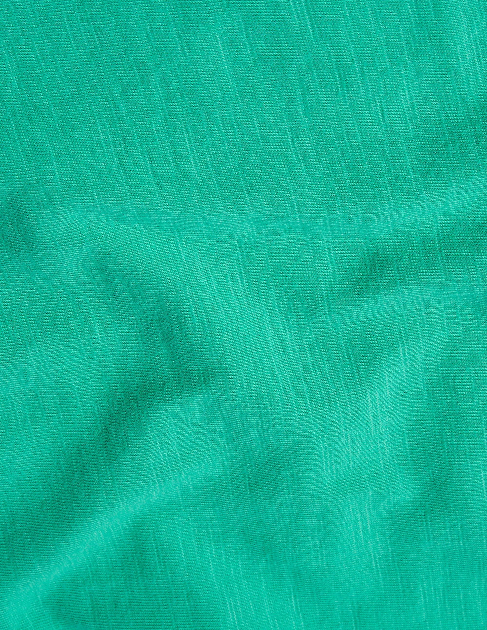 Vorgewaschenes T-Shirt aus Flammgarn-Tropisches Grün - Image 3