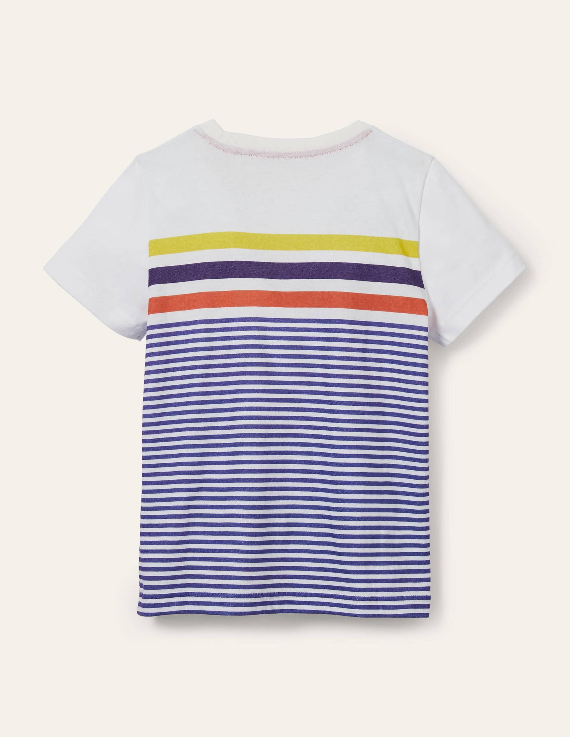 T-shirt délavé en tissu flammé-Bleu brillant/ivoire - Image 2