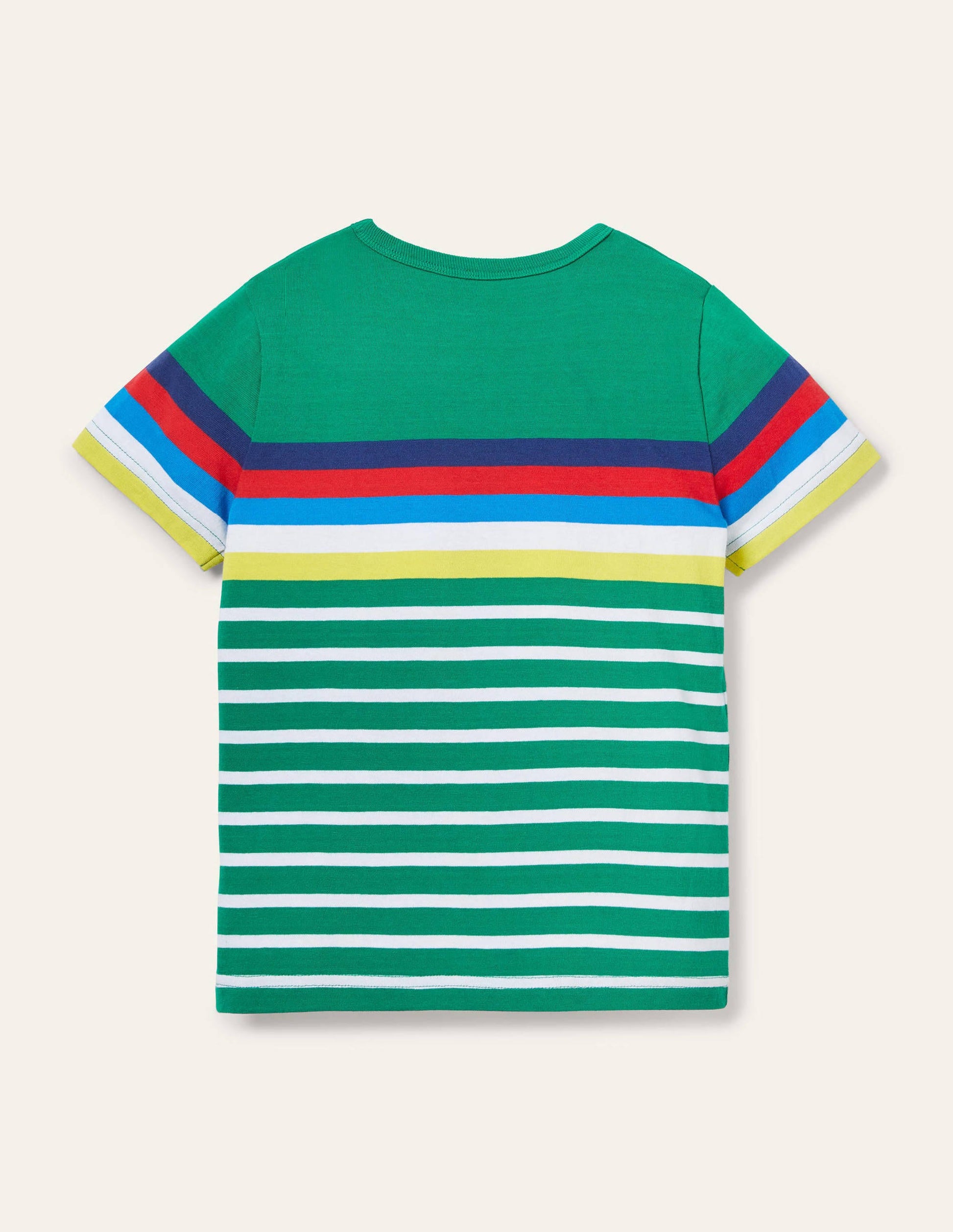 Bretonshirt mit Regenbogenstreifen-Highland Green Rainbow-2
