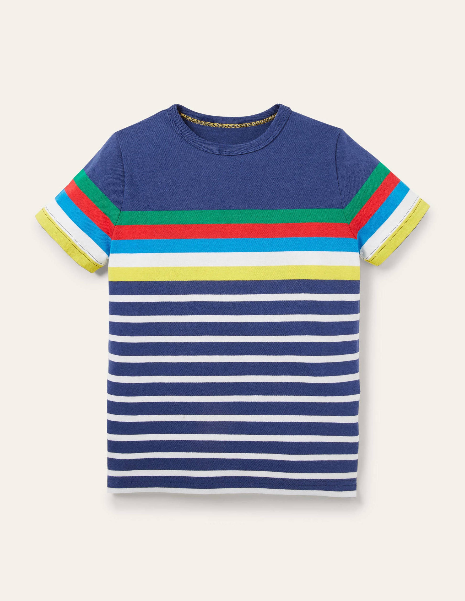 Bretonshirt mit Regenbogenstreifen-Starboard Blue Rainbow-1