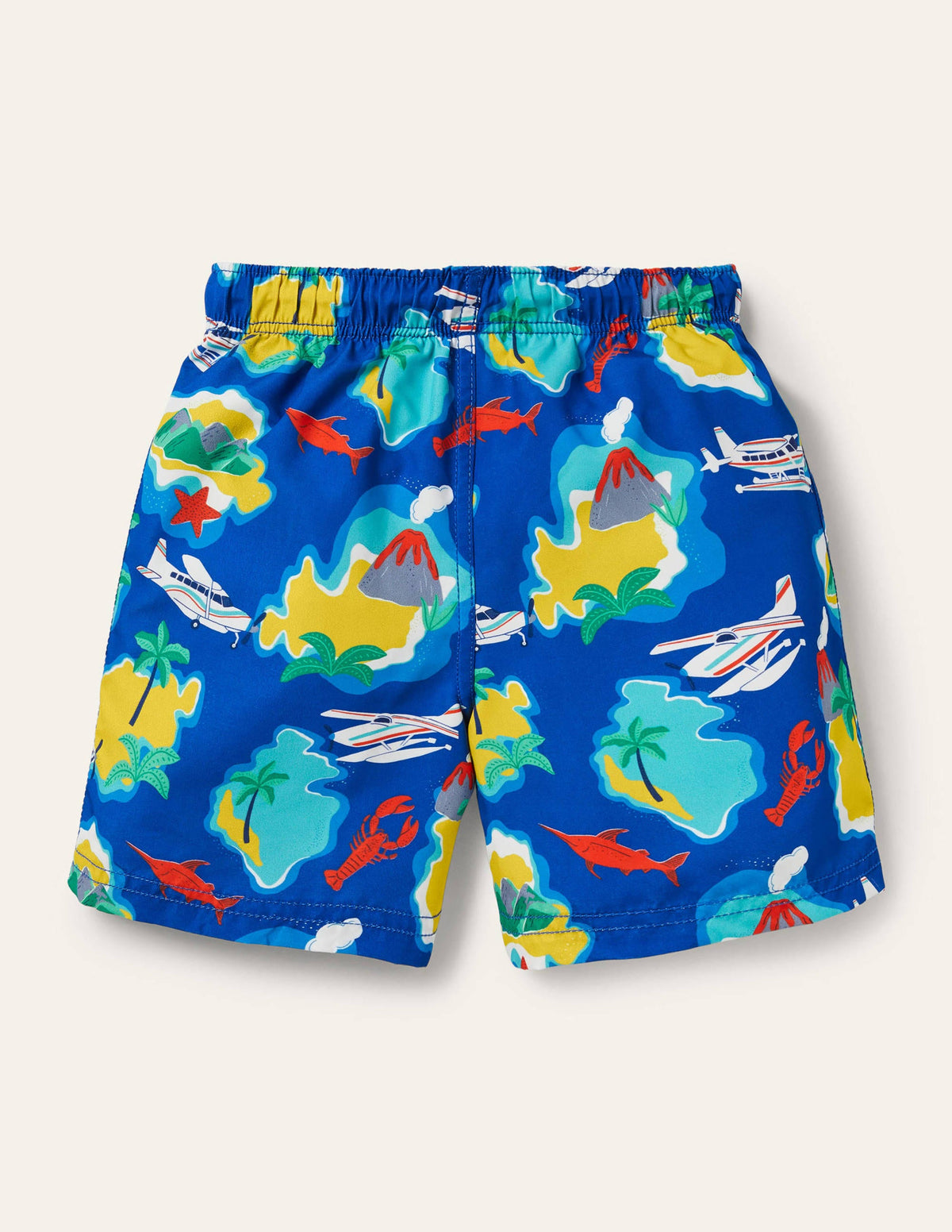 Badeshorts-Blitzblau, Inselmuster - Image 2