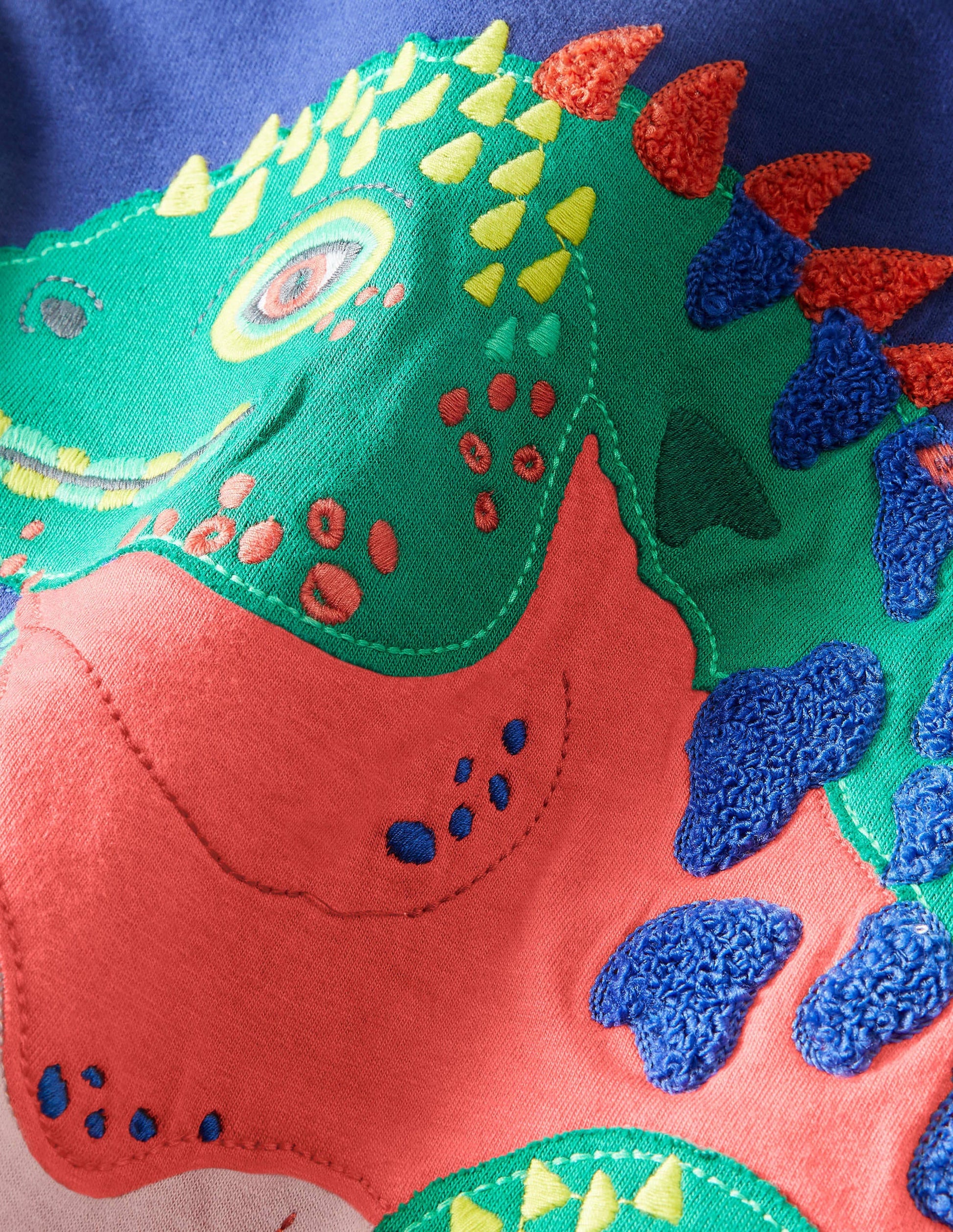 T-shirt à appliqué animal exotique-Iguane bleu tribord-3