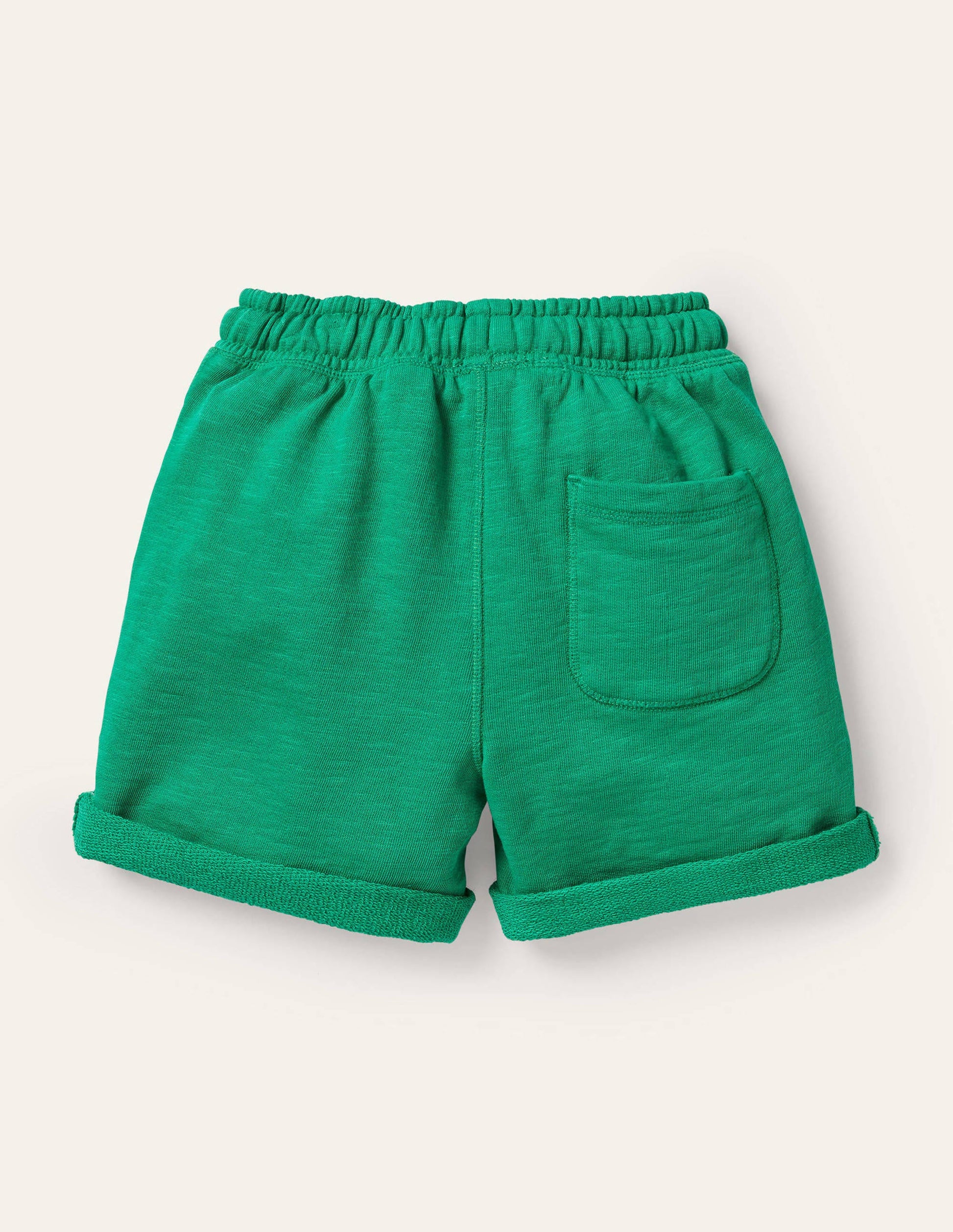 Short de survêtement teint en pièce-Vert printemps-2