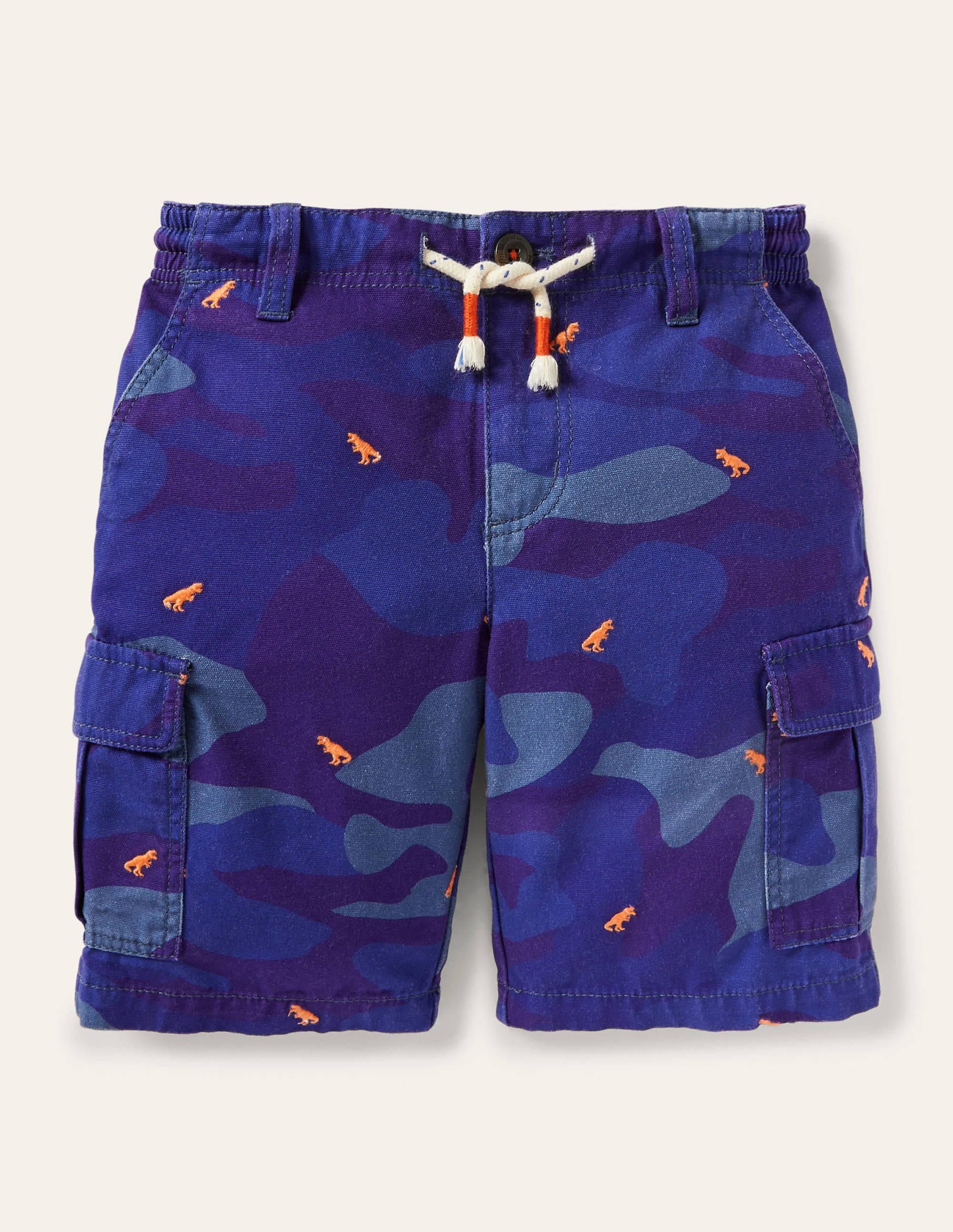 Short cargo-Dinosaures bleu camouflage - Image 1