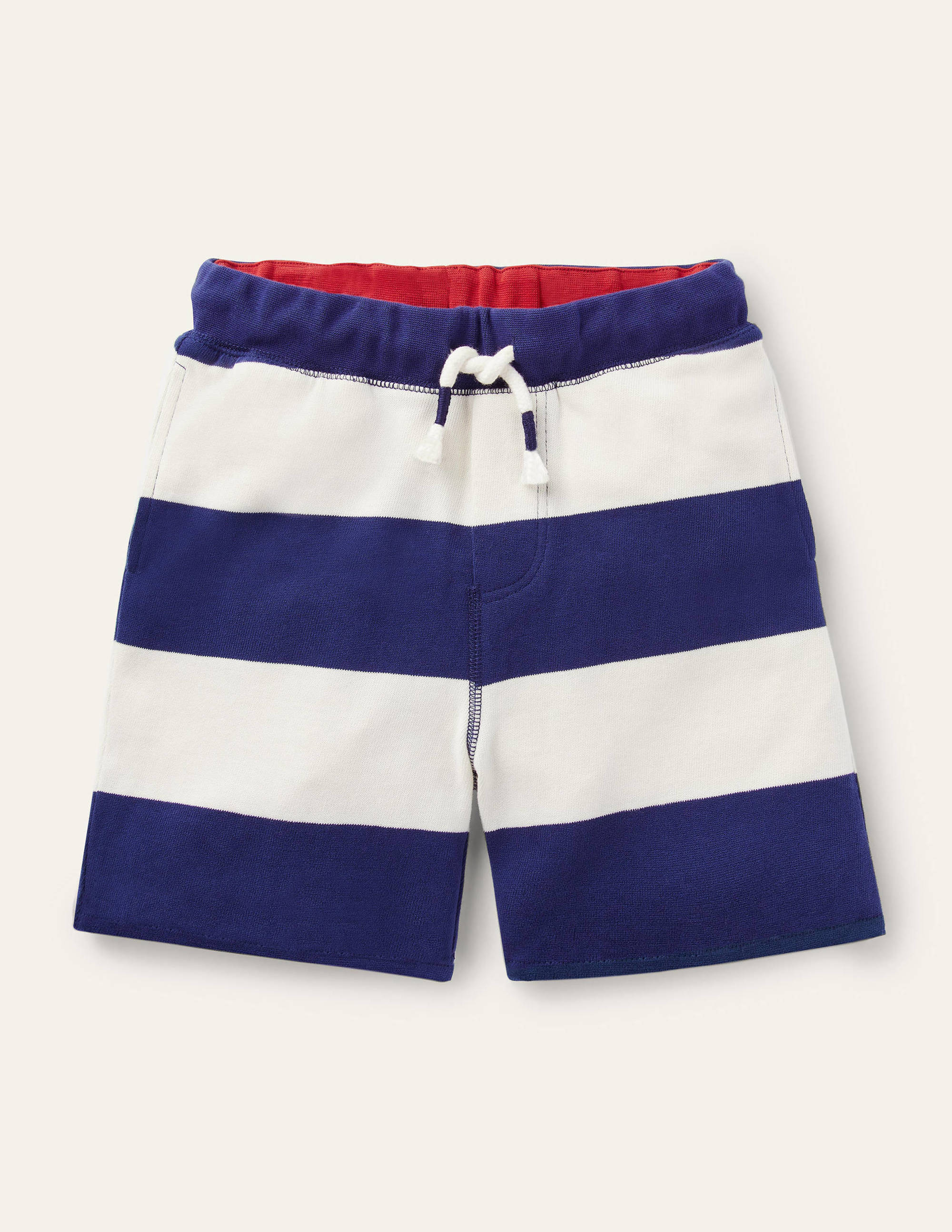 Jerseyshorts aus Flammgarn-Schuluniform-Navy/Naturweiß - Image 1