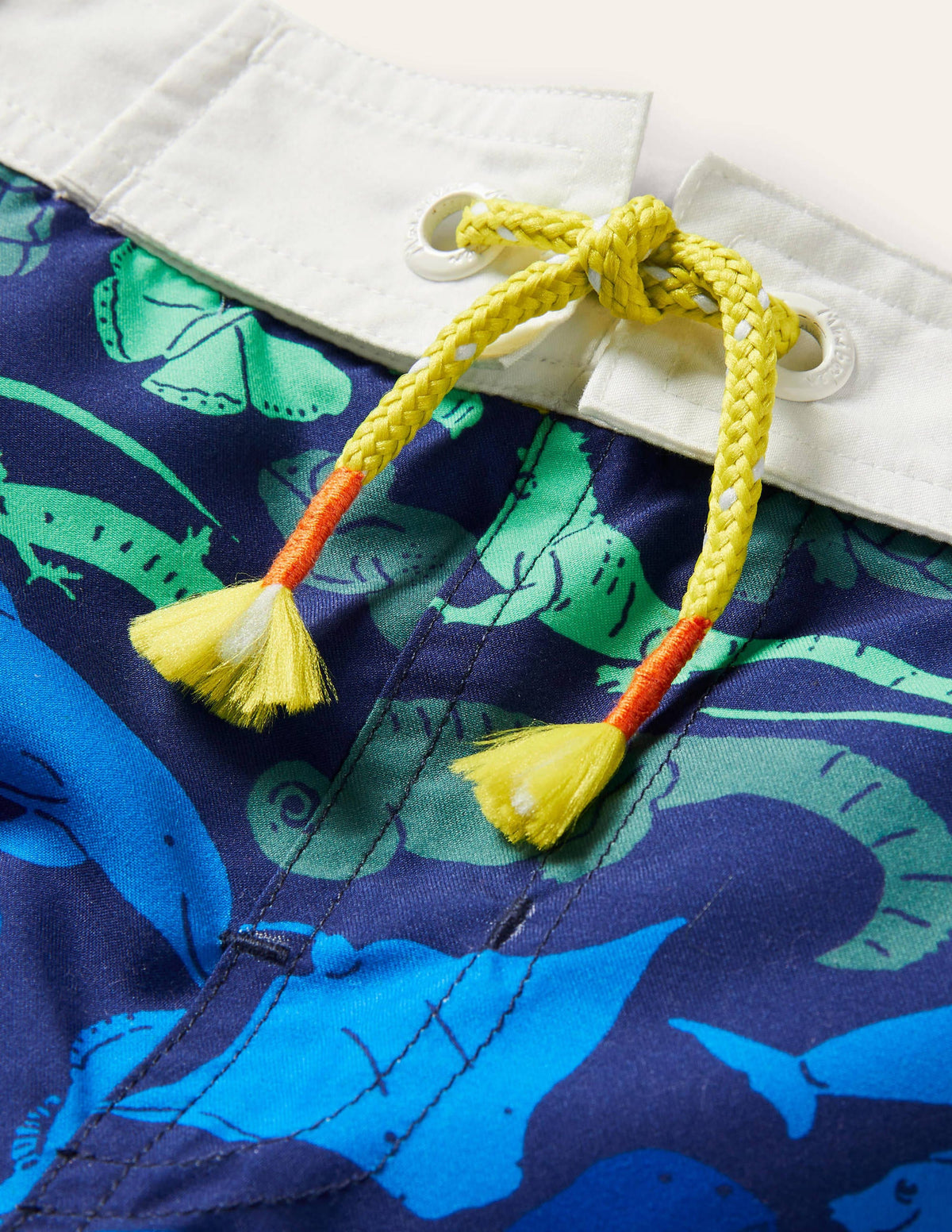 Printed Surf Shorts-Starboard Blue Rainbow Animals - Image 3