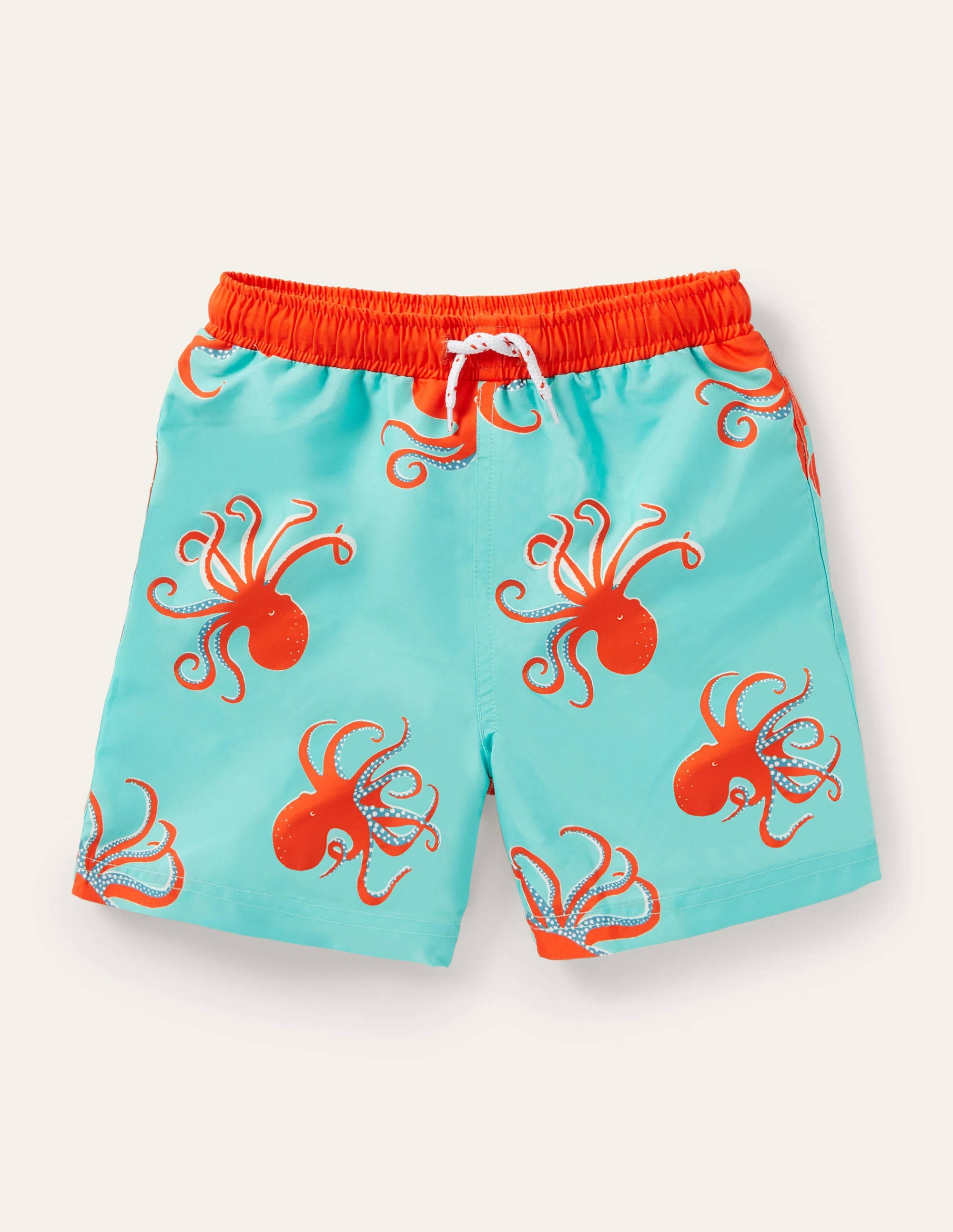 Swim Shorts-Aqua Blue Octopus - Image 1