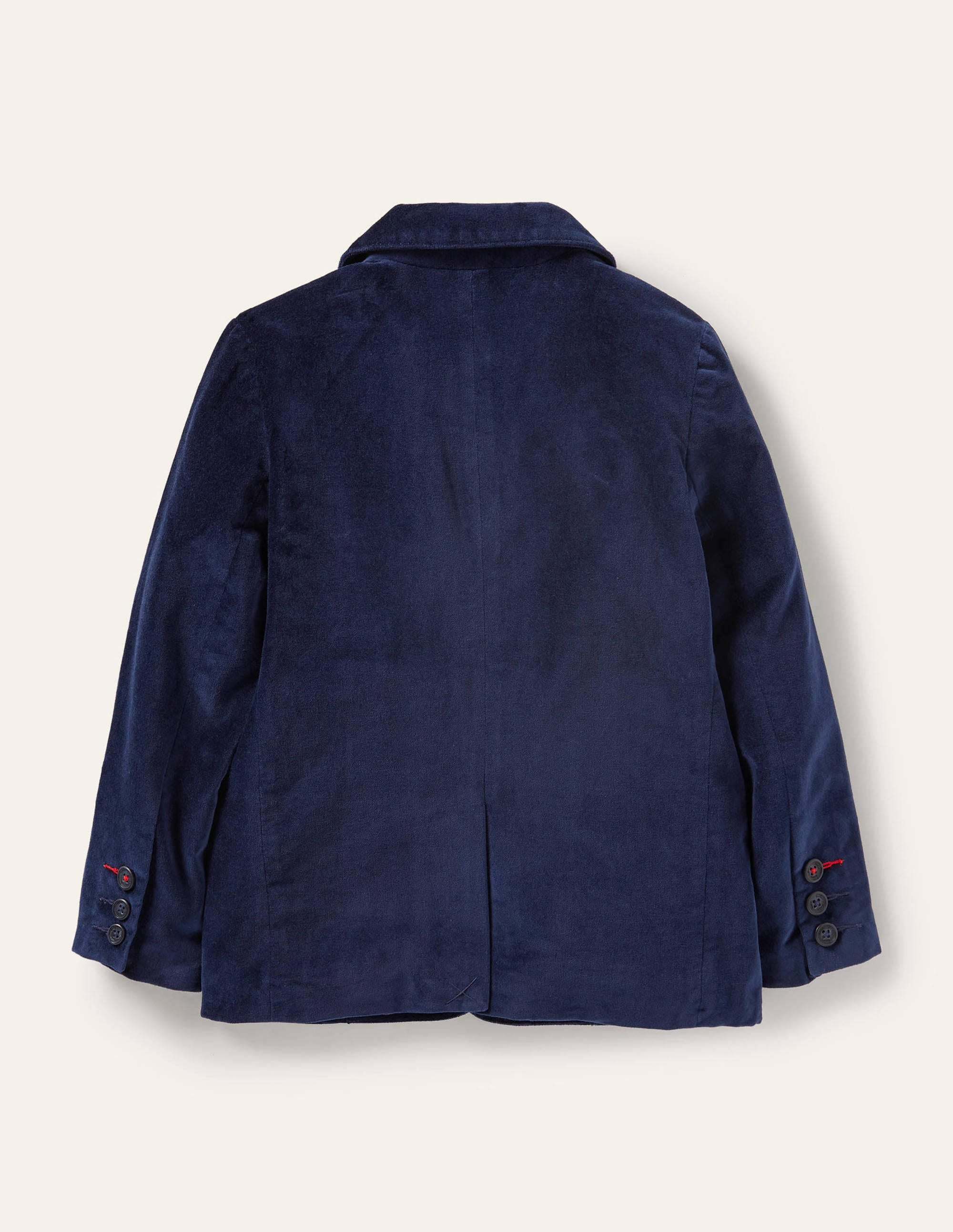 Blazer de fête en velours-Bleu marine universitaire - Image 2